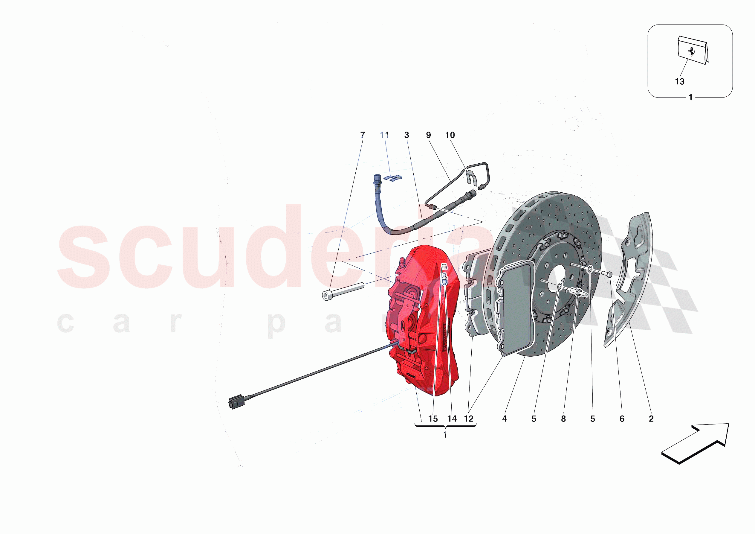 FRONT SUSPENSION - CALLIPERS AND DISCS of Ferrari Ferrari Portofino USA