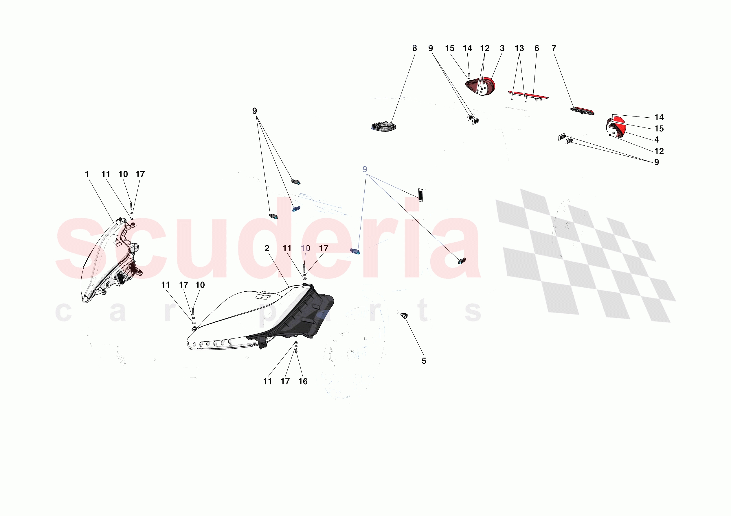 LIGHTING SYSTEMS of Ferrari Ferrari Portofino USA