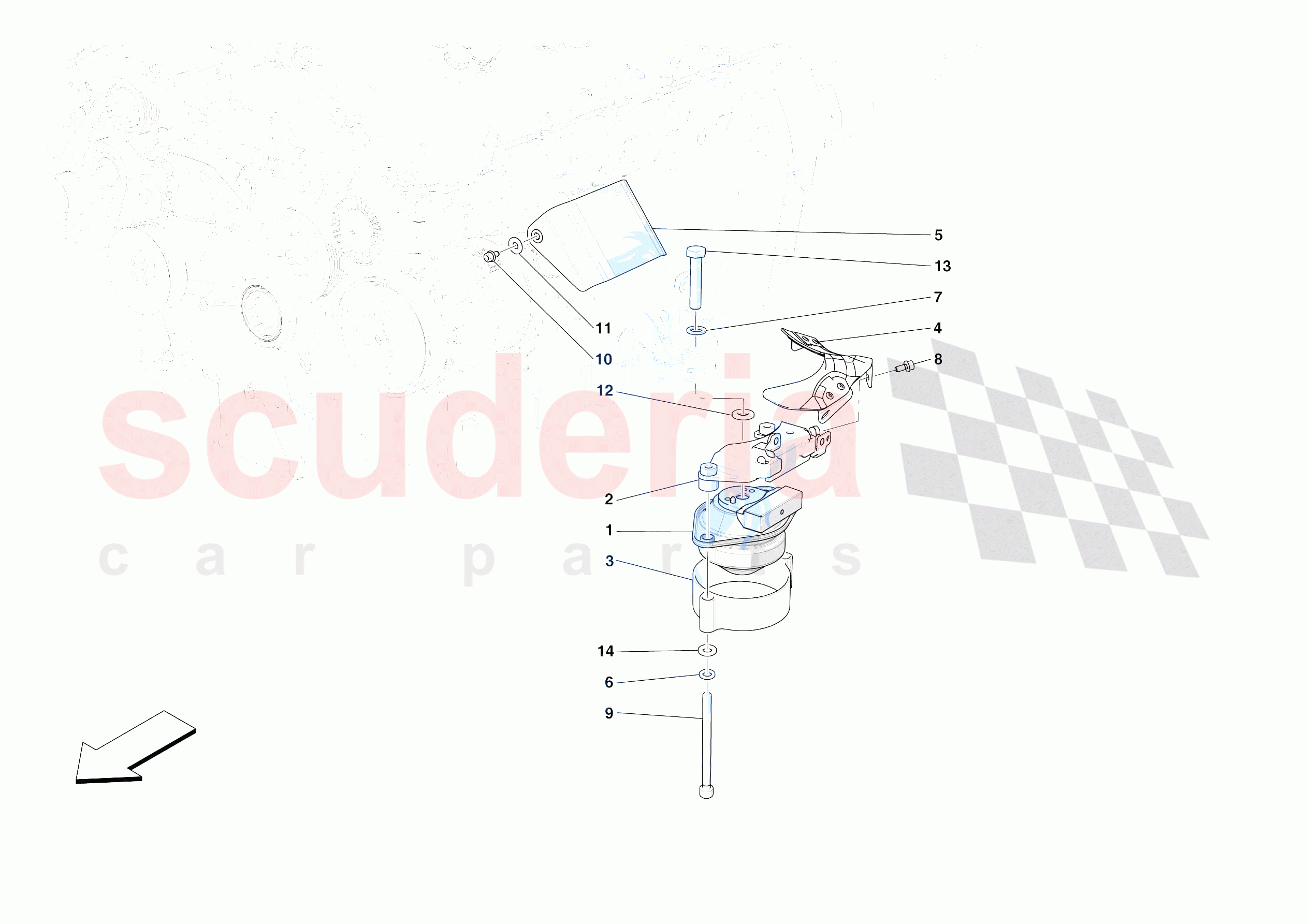 ENGINE SUSPENSION BUSH of Ferrari Ferrari Purosangue Europe