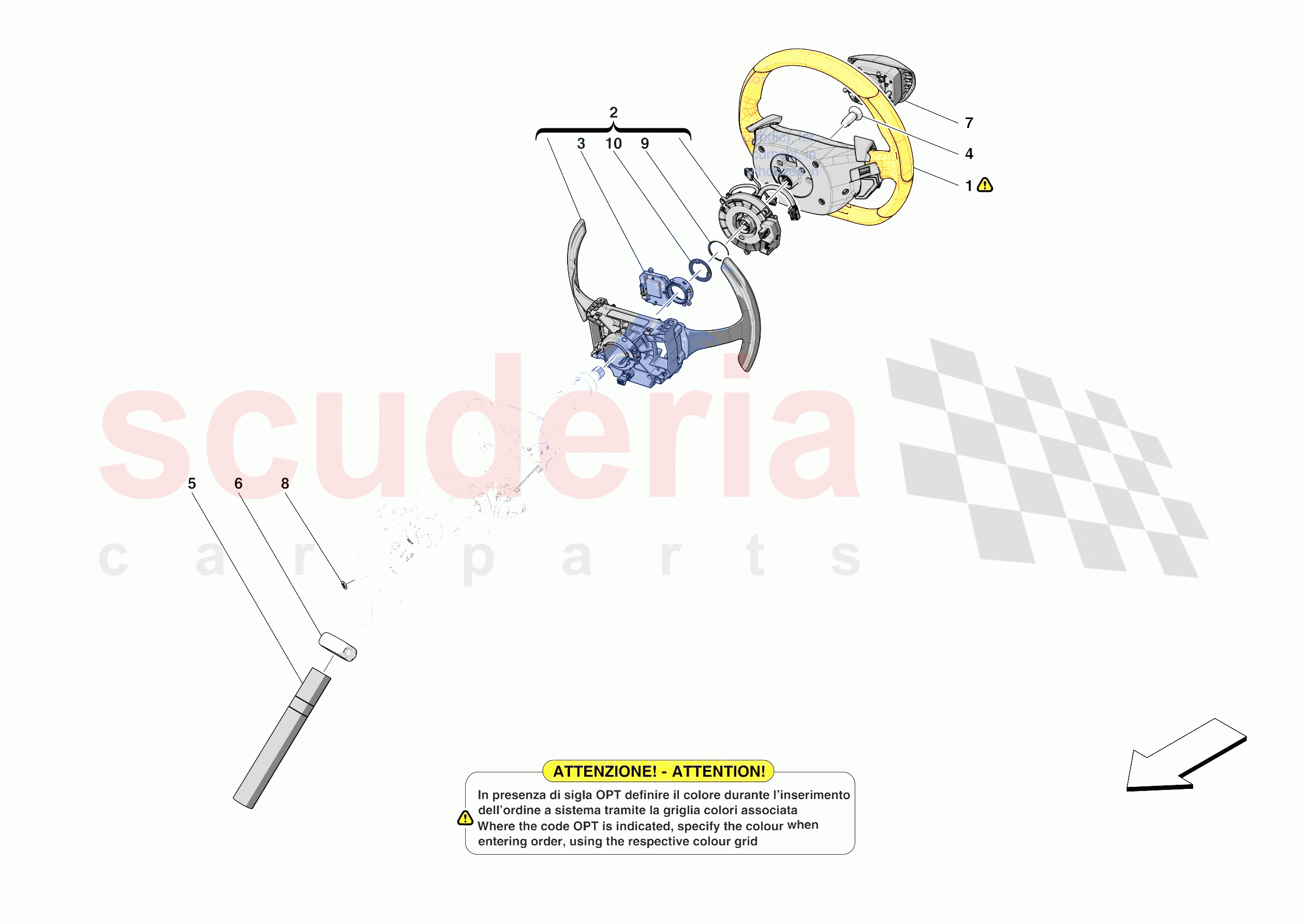 STEERING WHEEL AND STEERING SYSTEM - STEERING WHEEL AND AIRBAG of Ferrari Ferrari Purosangue Europe