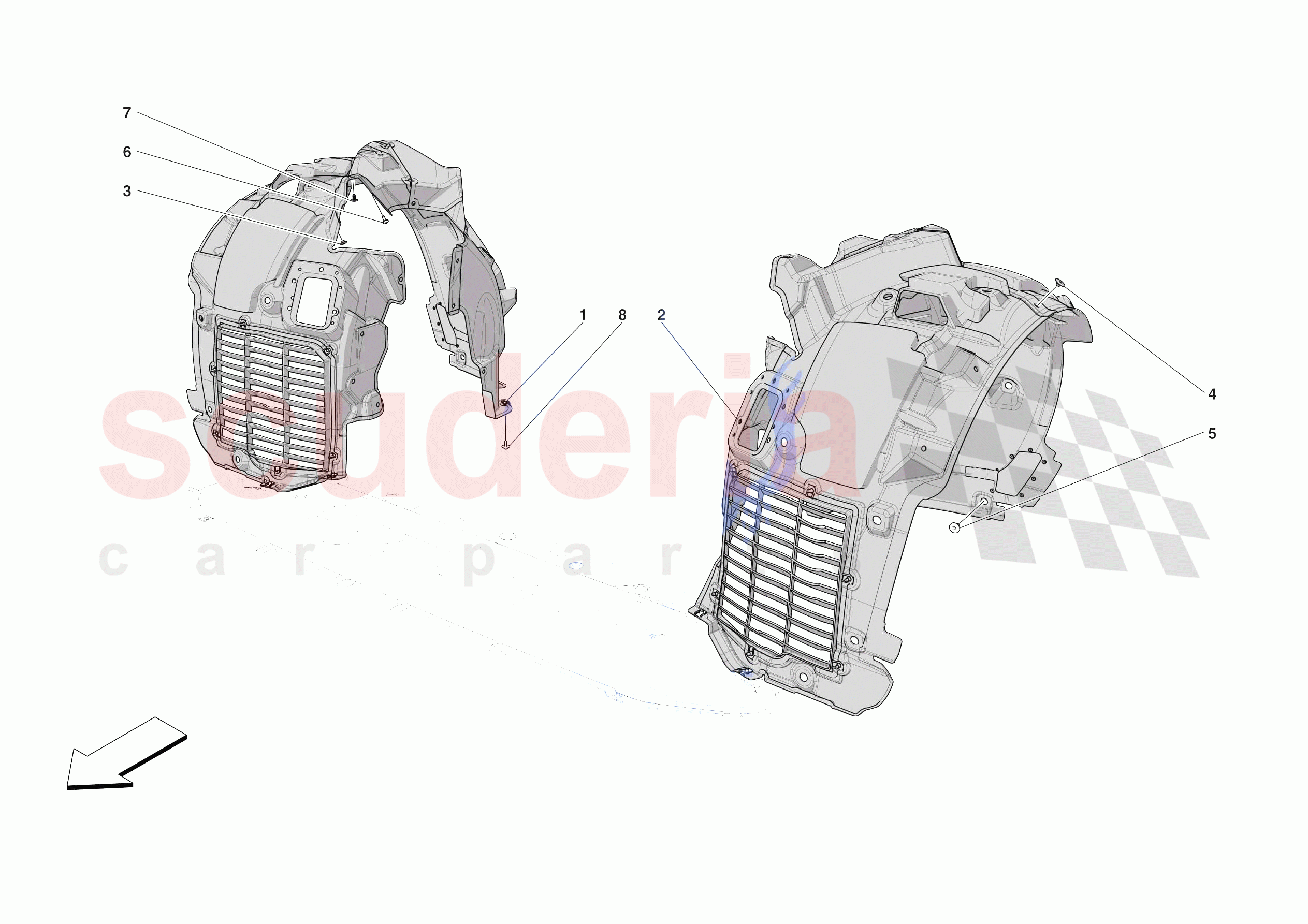 FRONT WHEELHOUSE of Ferrari Ferrari Purosangue Europe