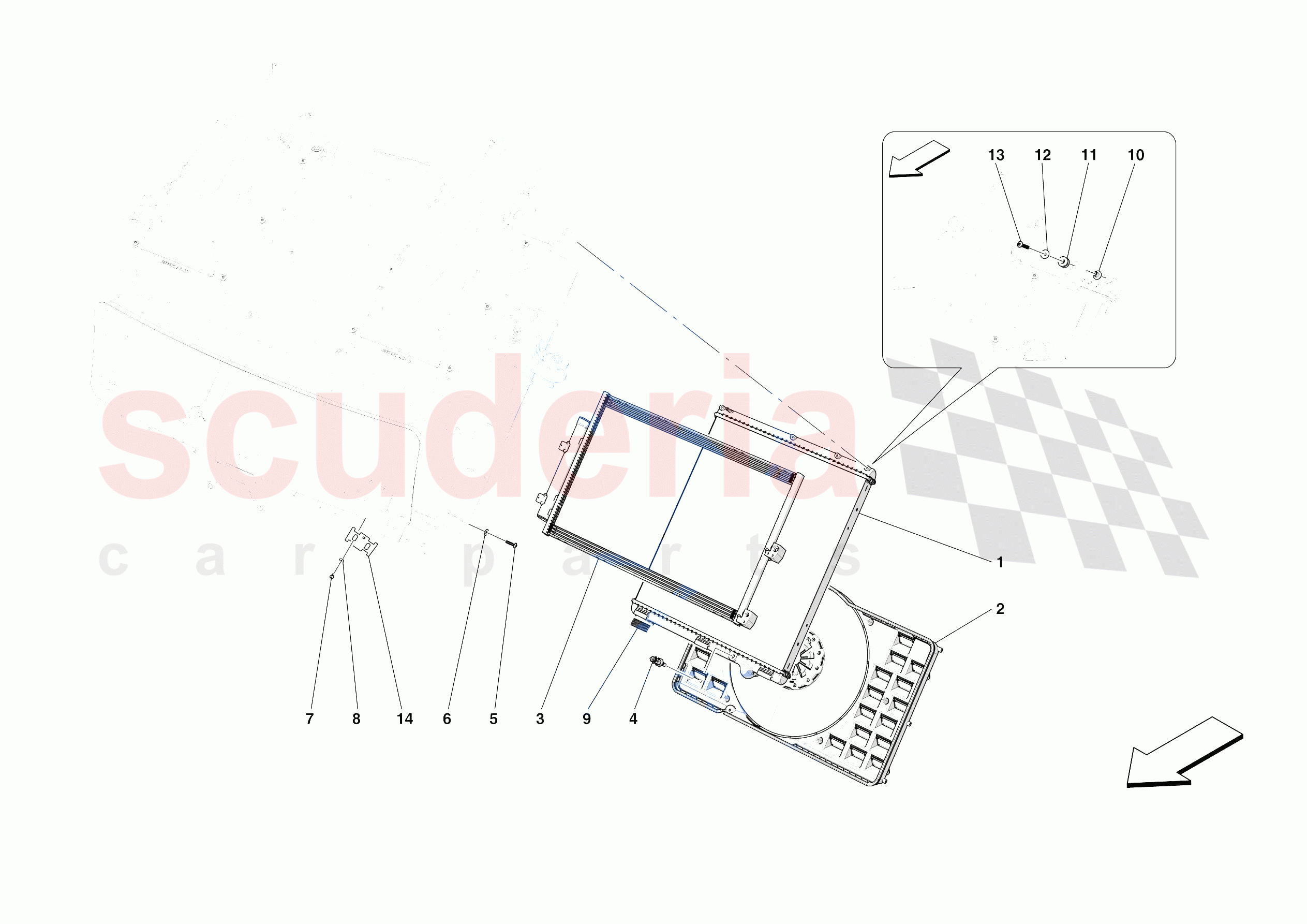 ENGINE COOLING SYSTEM RADIATORS of Ferrari Ferrari Purosangue Europe RH