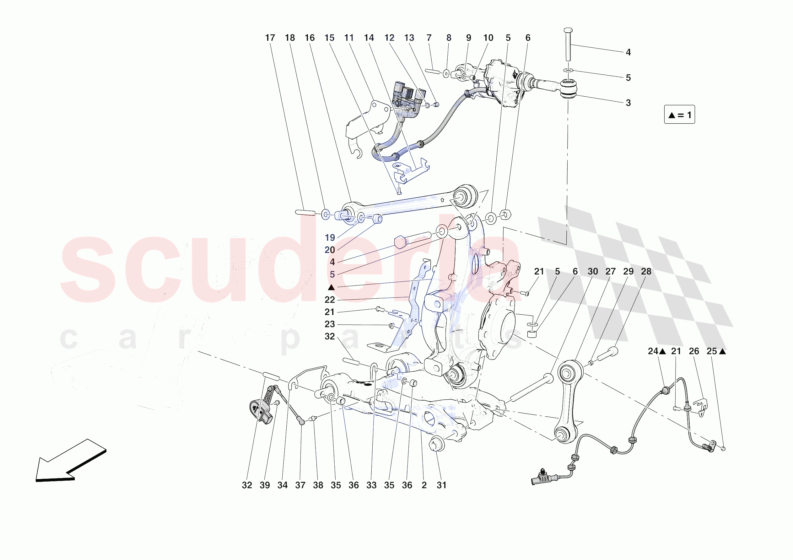 REAR SUSPENSION - ARMS of Ferrari Ferrari Purosangue Europe RH
