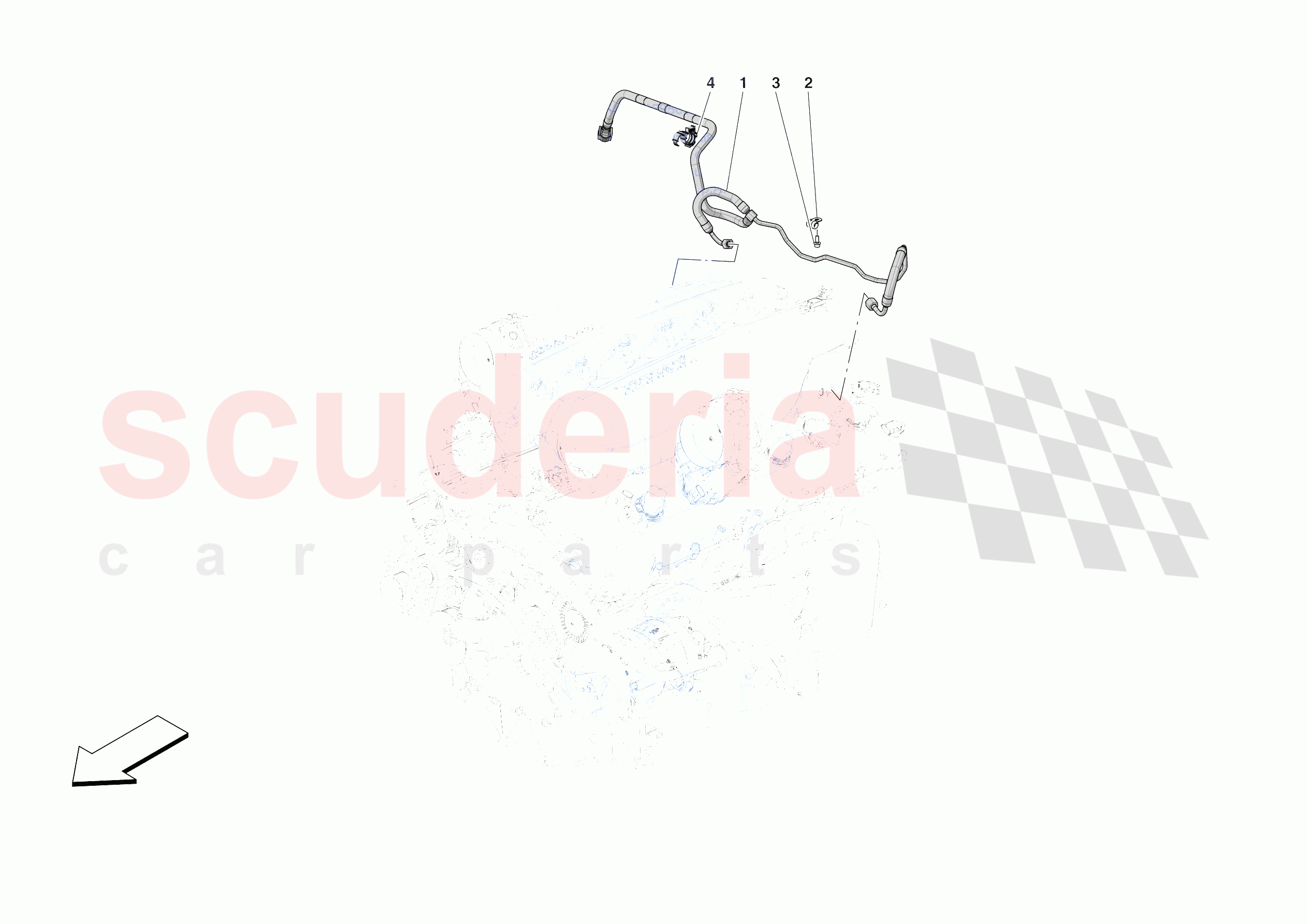 ENGINE FUEL DELIVERY PIPES of Ferrari Ferrari Purosangue USA