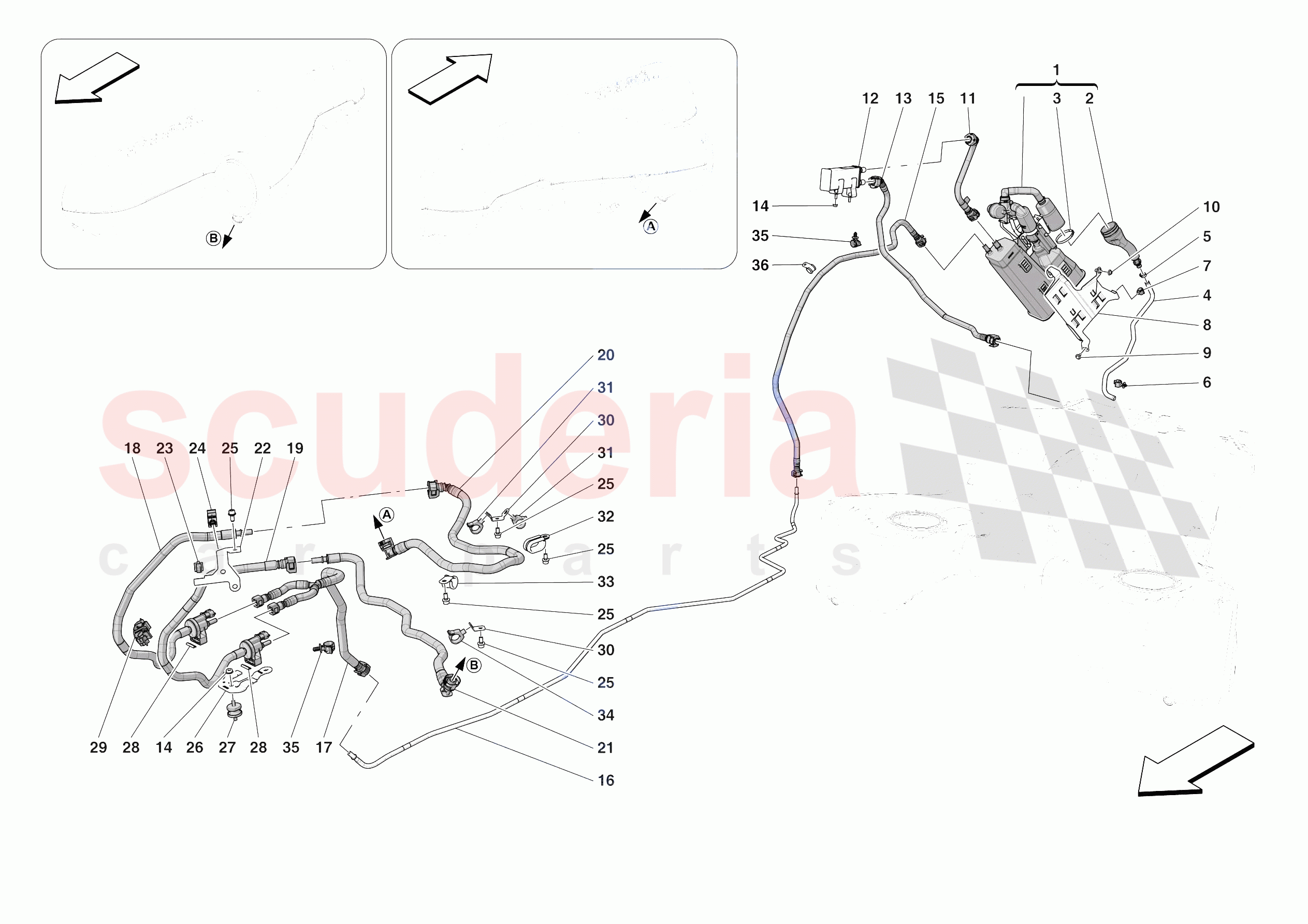 EVAPORATIVE EMISSIONS CONTROL SYSTEM of Ferrari Ferrari Purosangue USA