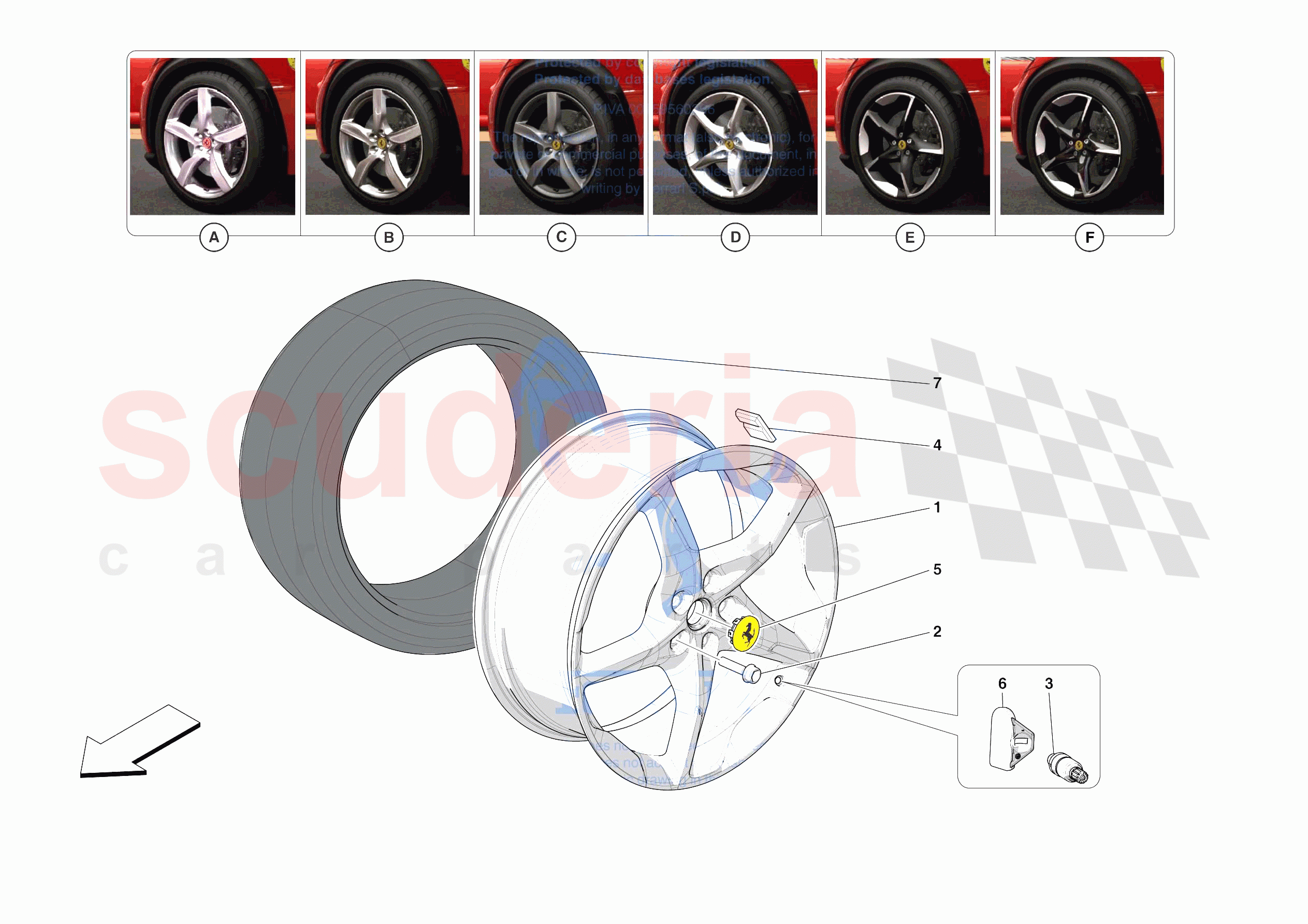 COMPLETE WHEELS of Ferrari Ferrari Purosangue USA