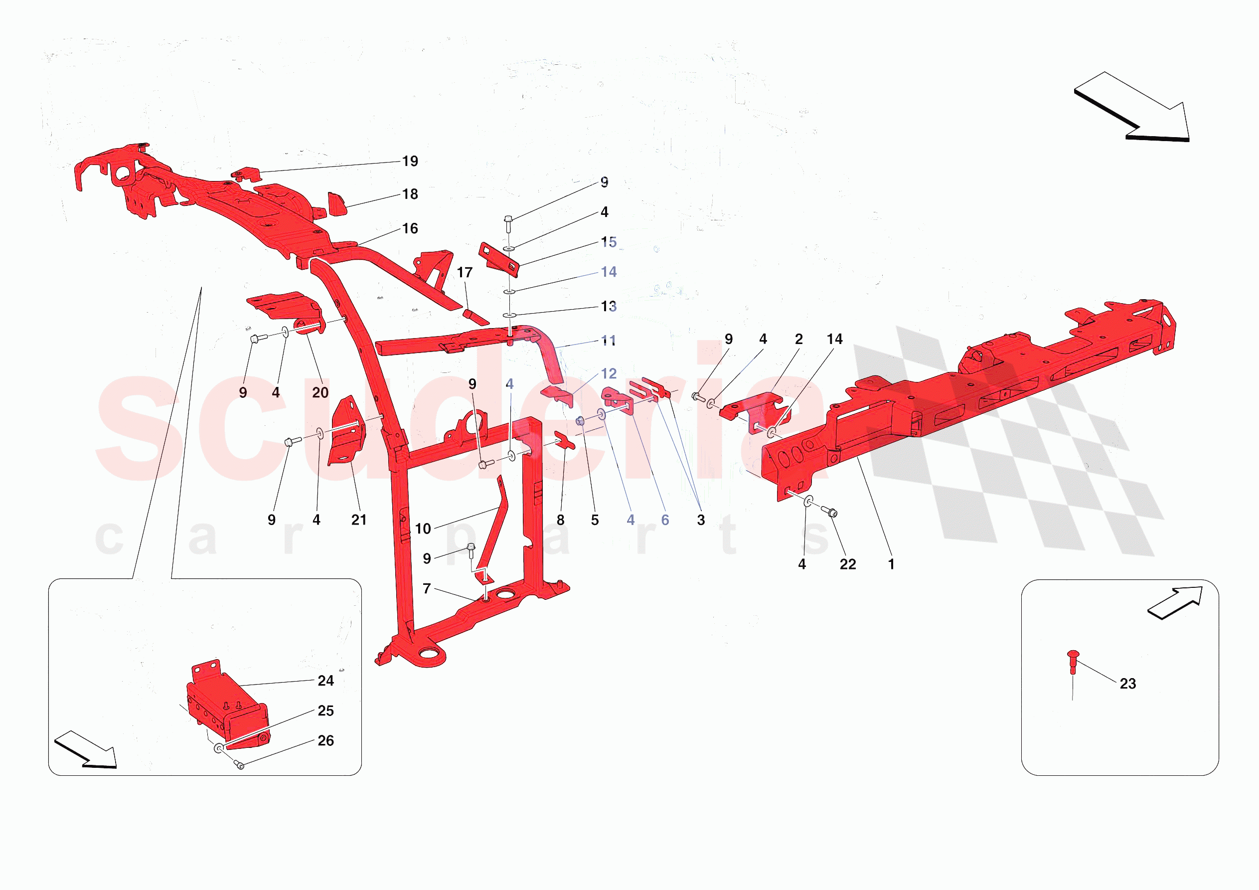 FRONT SUBSTRUCTURE of Ferrari Ferrari Roma Europe