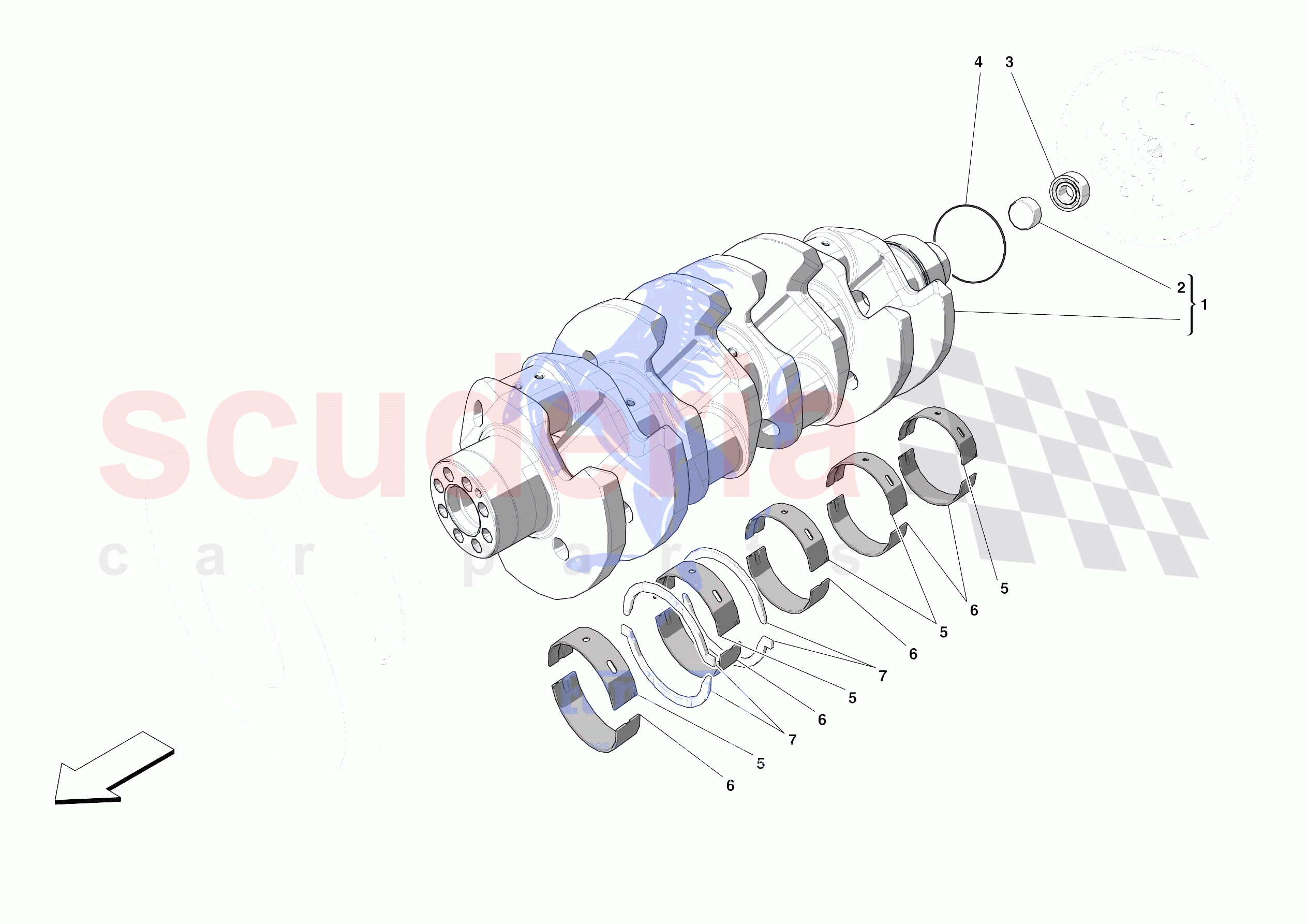 CRANKSHAFT of Ferrari Ferrari Roma Europe RH