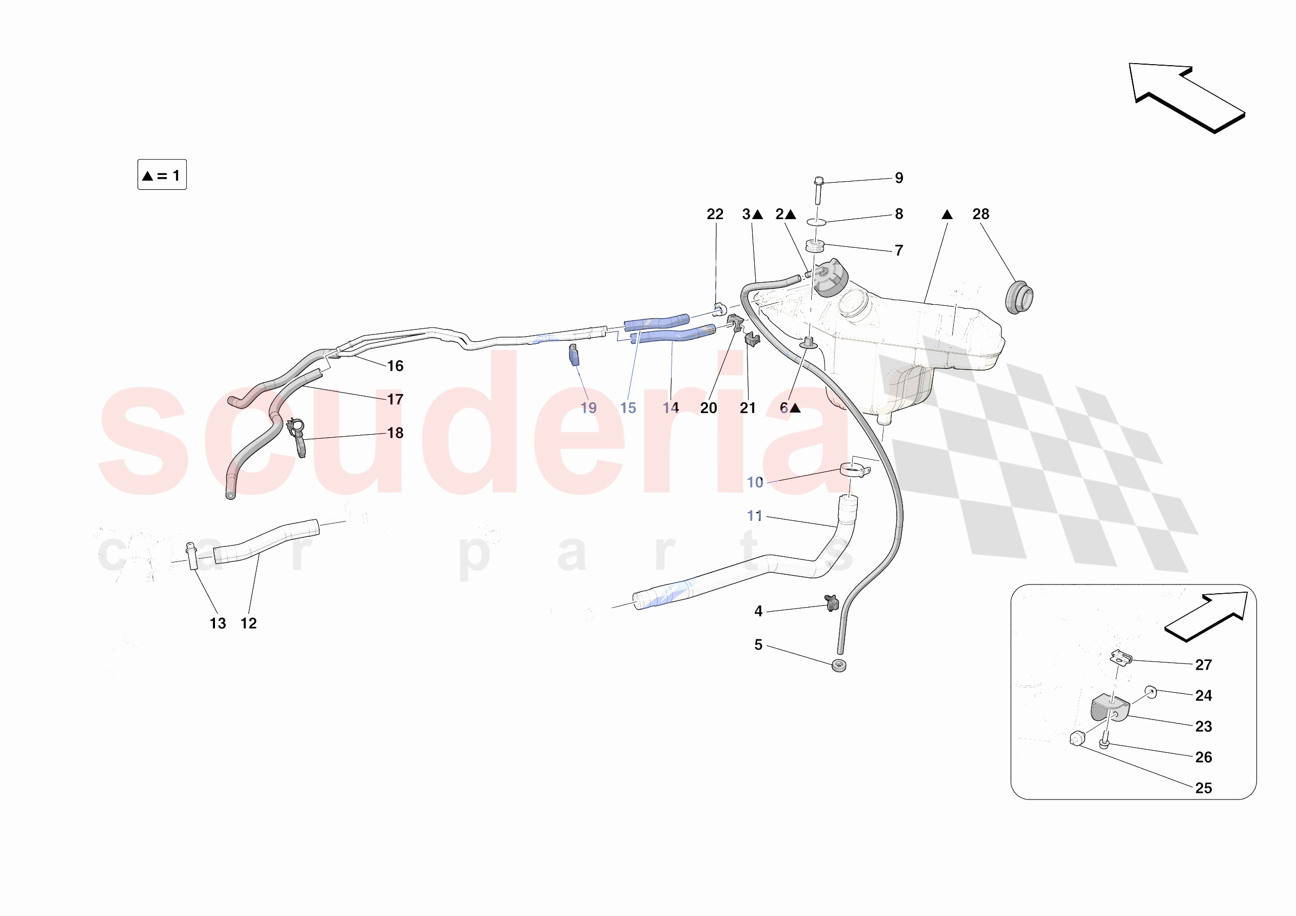 EXPANSION TANK of Ferrari Ferrari Roma Europe RH
