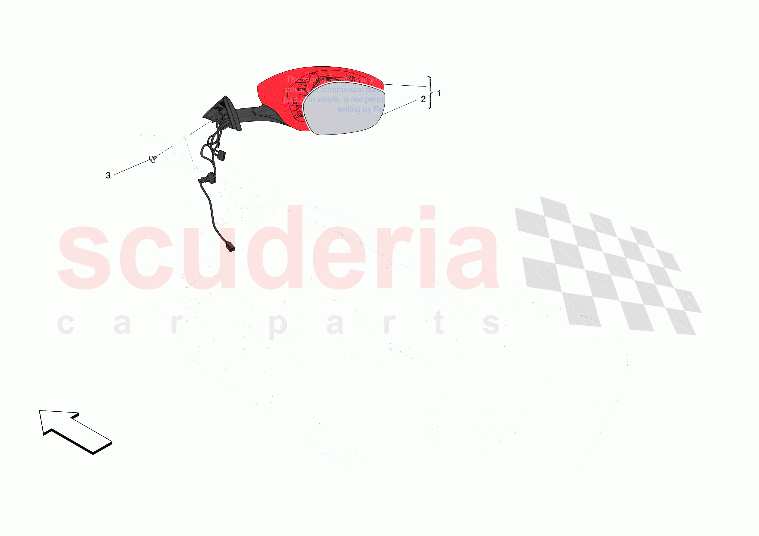 EXTERNAL REAR VIEW MIRRORS of Ferrari Ferrari Roma Europe RH