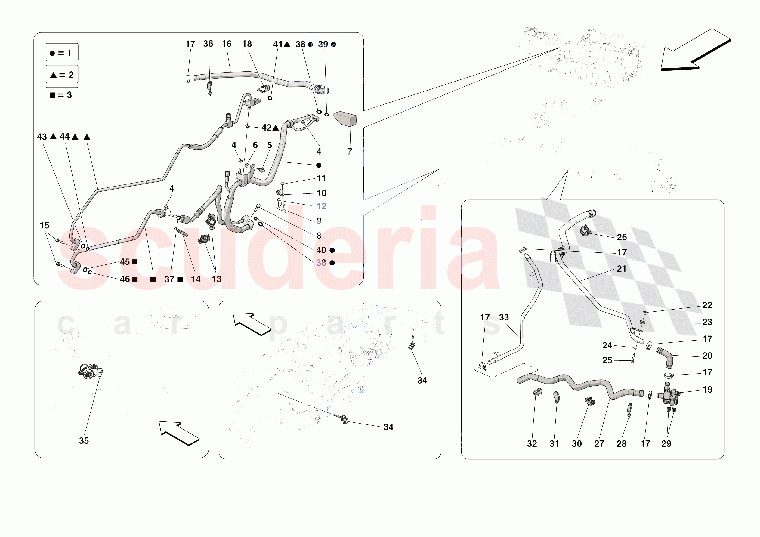 A/C SYSTEM - AIR CONDITIONER SYSTEM of Ferrari Ferrari Roma Europe RH