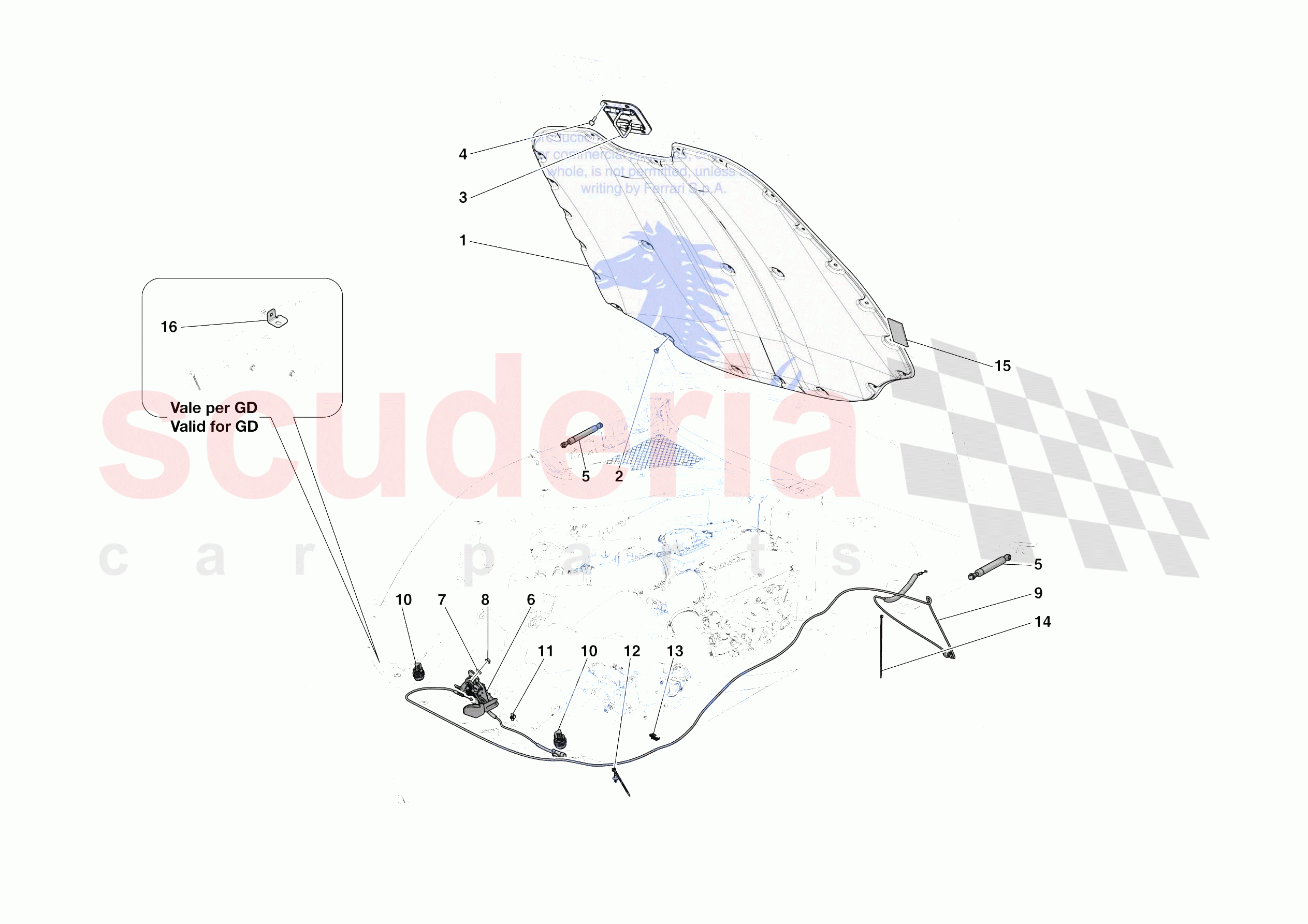 FRONT LID TRIM of Ferrari Ferrari Roma Spider Europe