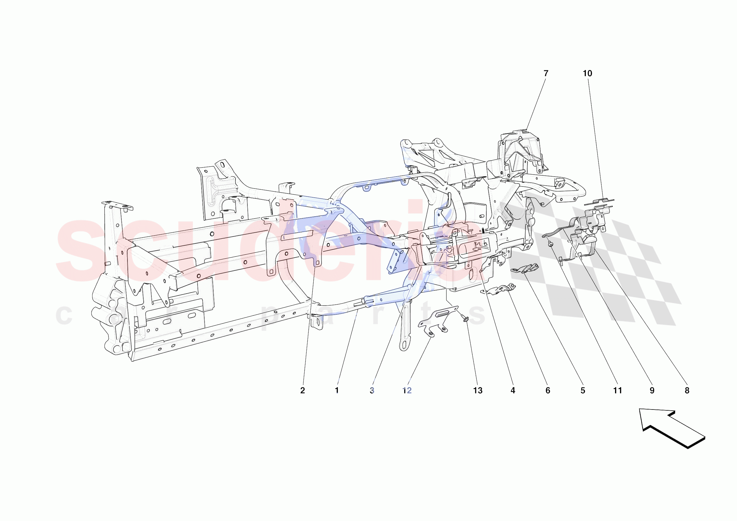 DASHBOARD - SUBSTRUCTURE -APPLICABLE FOR RHD- of Ferrari Ferrari Roma Spider Europe