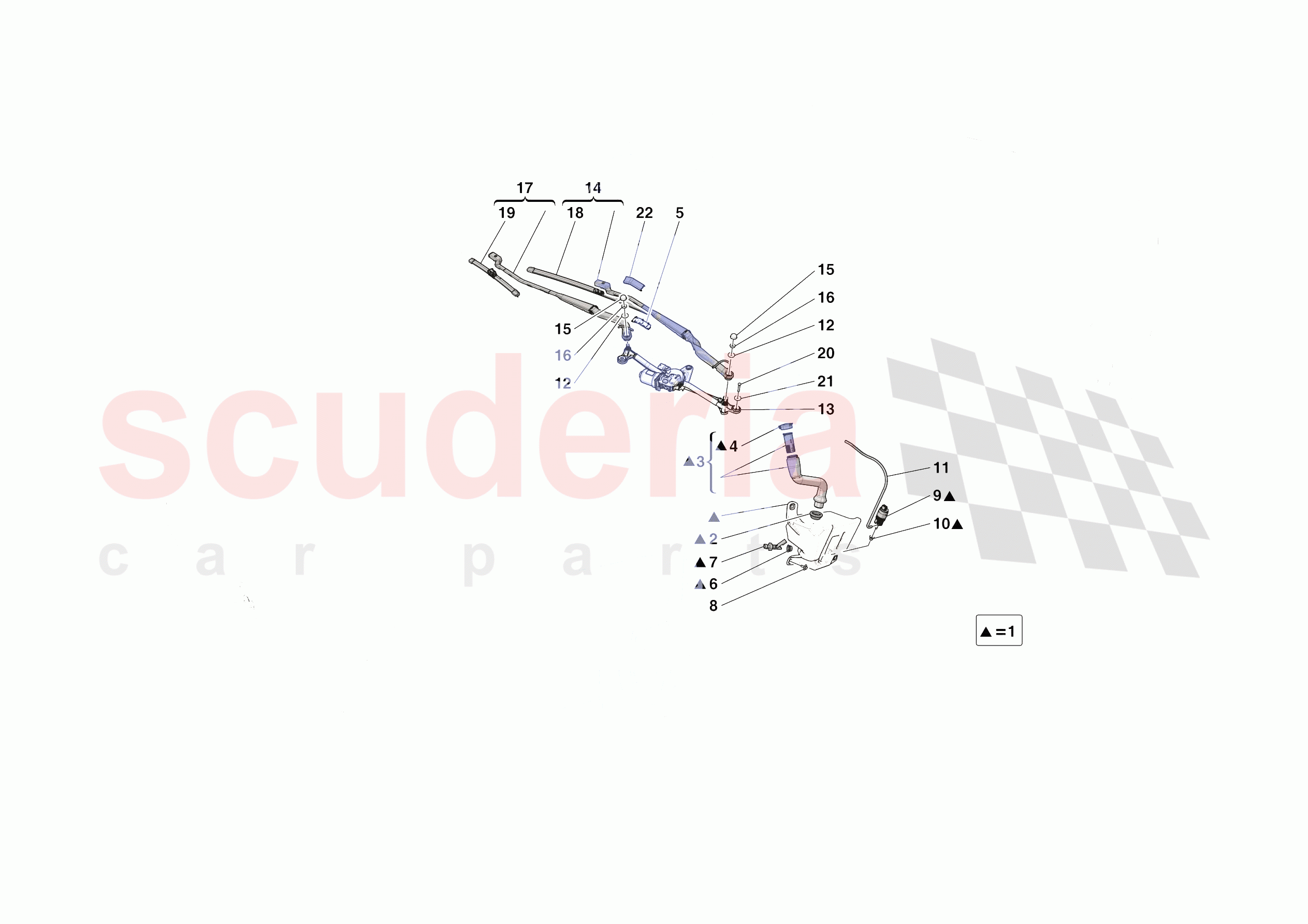 WIPERS AND HEADLAMP WASHERS of Ferrari Ferrari Roma Spider Europe