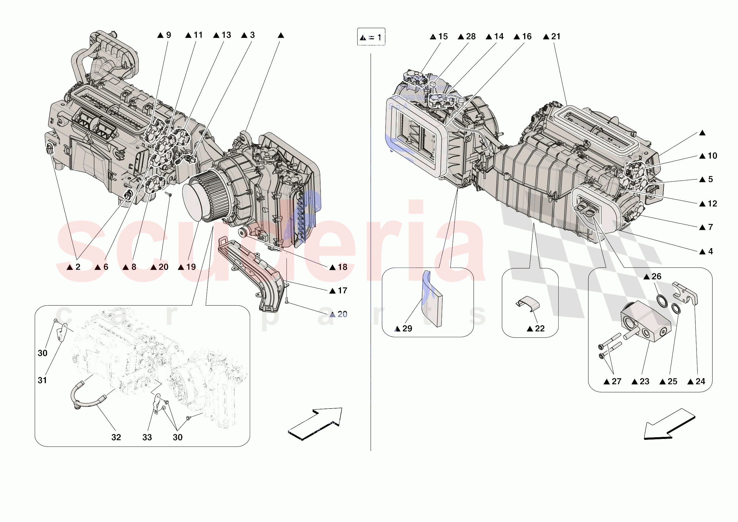 A/C SYSTEM - EVAPORATOR of Ferrari Ferrari Roma Spider Europe