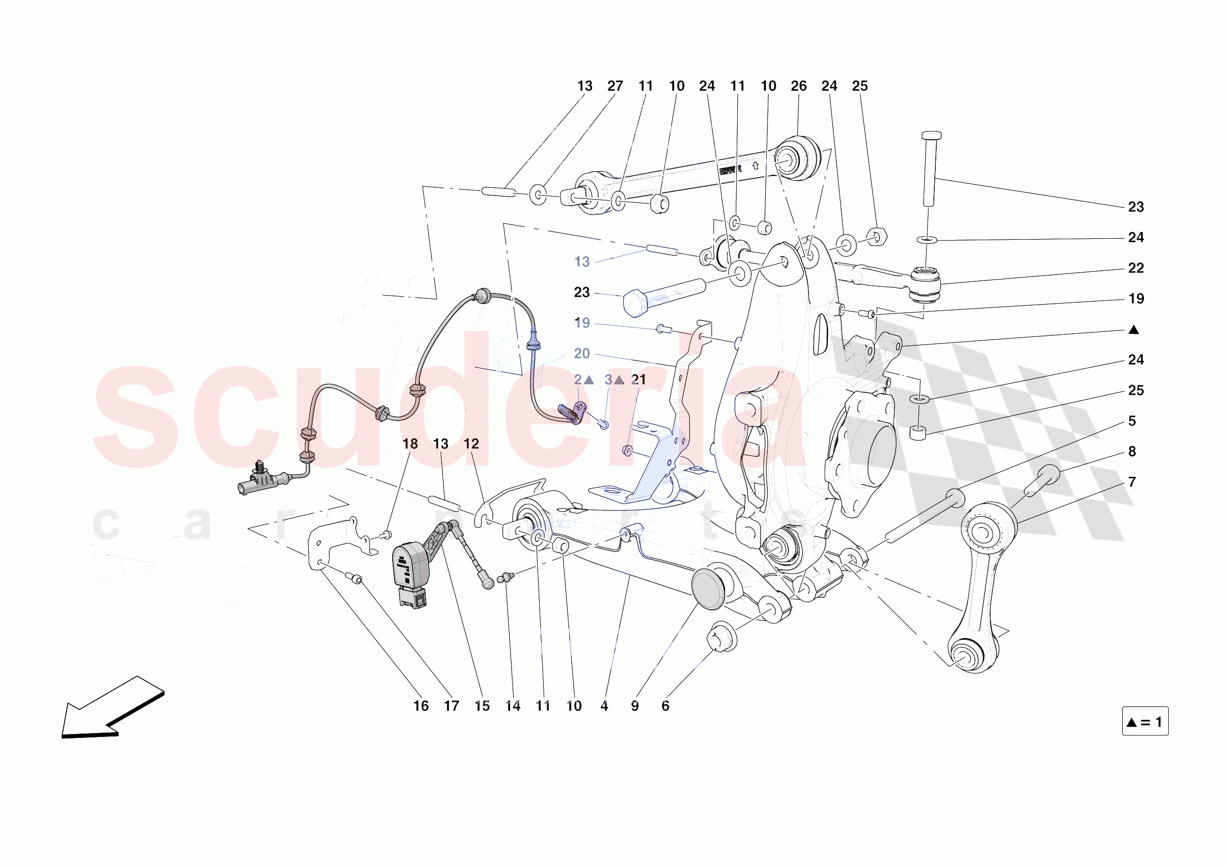 REAR SUSPENSION - ARMS of Ferrari Ferrari Roma Spider Europe RH