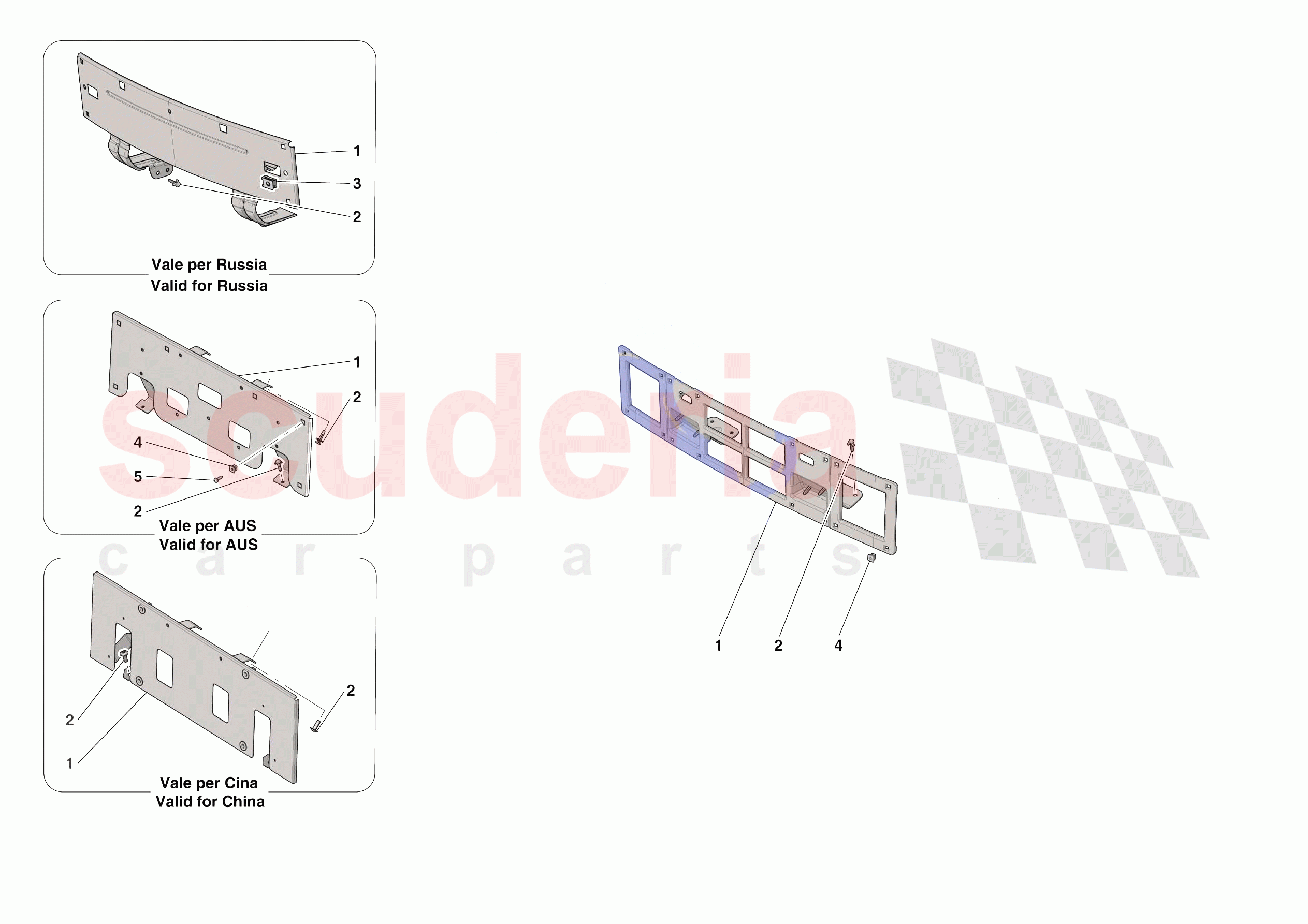 INSTALLING FRONT LICENSE PLATE of Ferrari Ferrari Roma Spider Europe RH