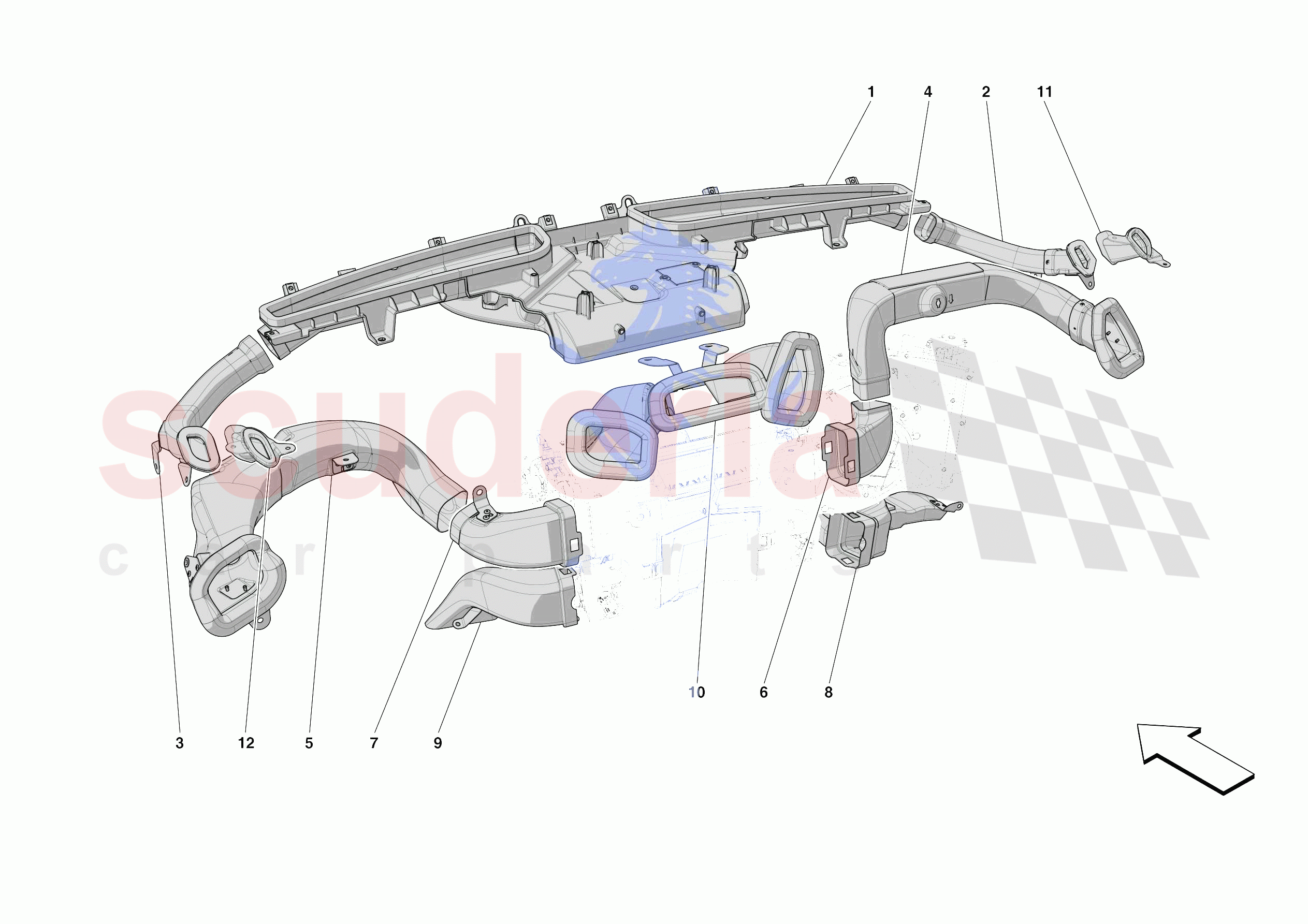 DASHBOARD - DUCTS -APPLICABLE FOR RHD- of Ferrari Ferrari Roma Spider USA