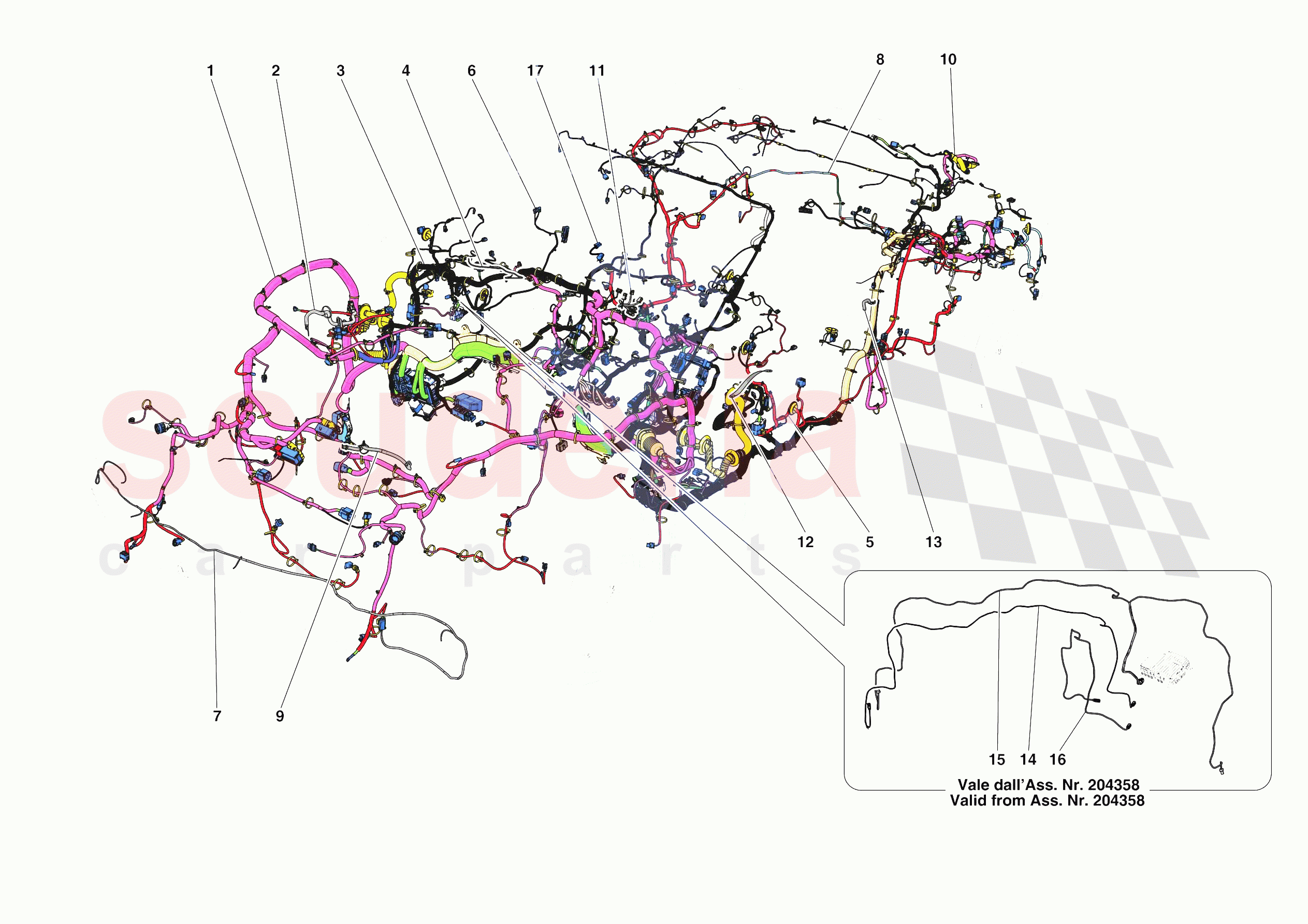 LOW VOLTAGE WIRING HARNESSES of Ferrari Ferrari Roma USA