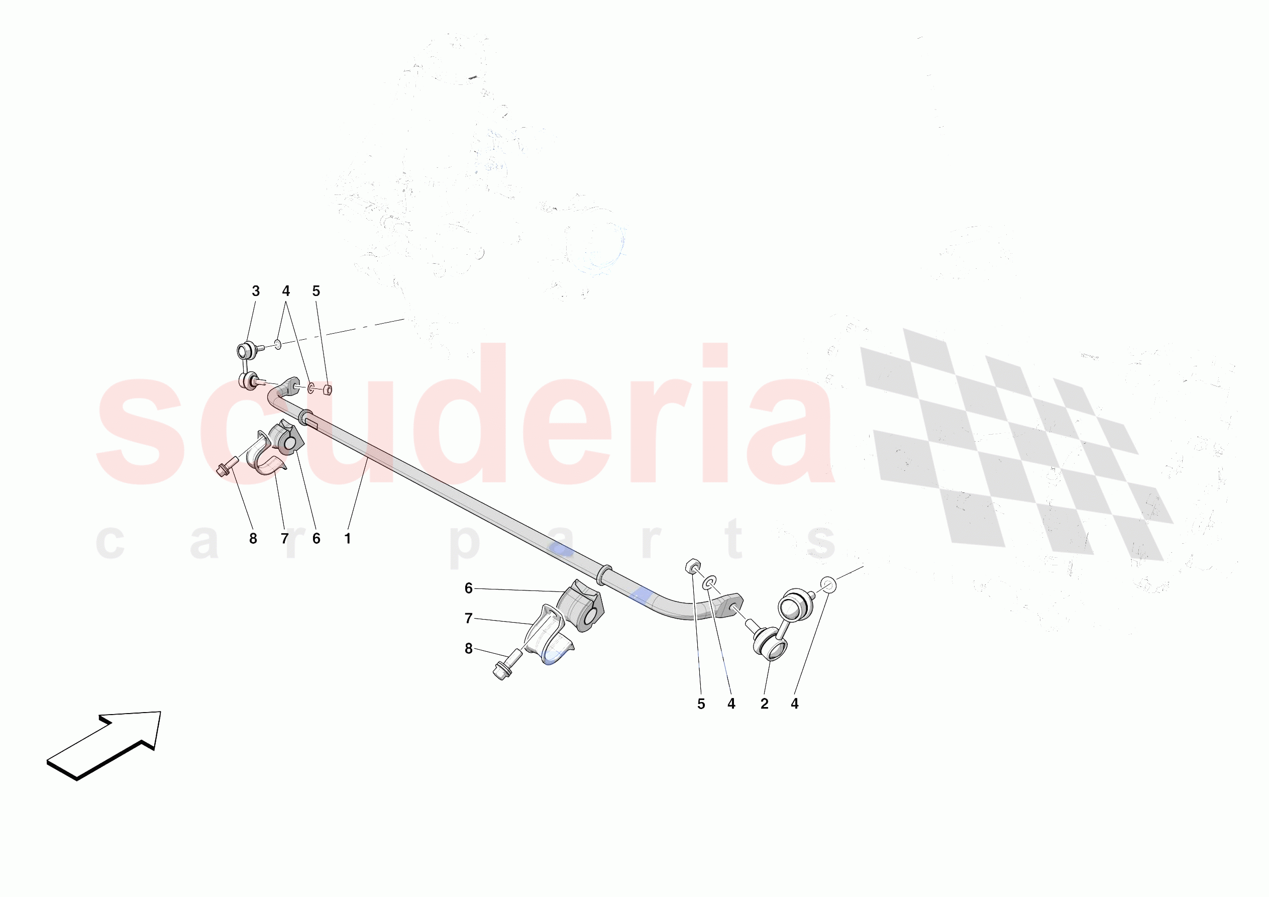 REAR TORSION BAR of Ferrari Ferrari SF90 Spider Europe