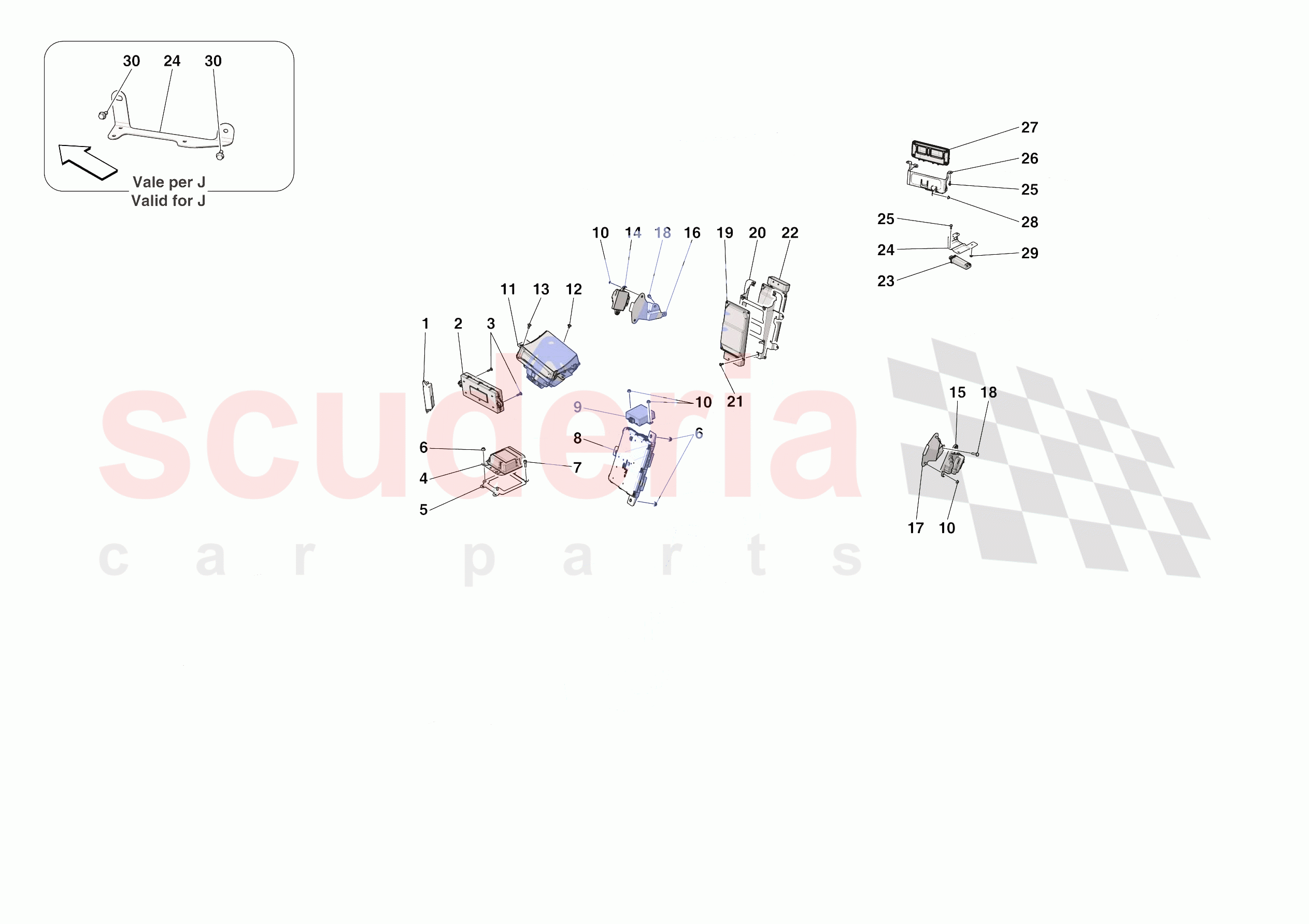 ELECTRICAL SYSTEM CONTROL UNITS of Ferrari Ferrari SF90 Spider Europe