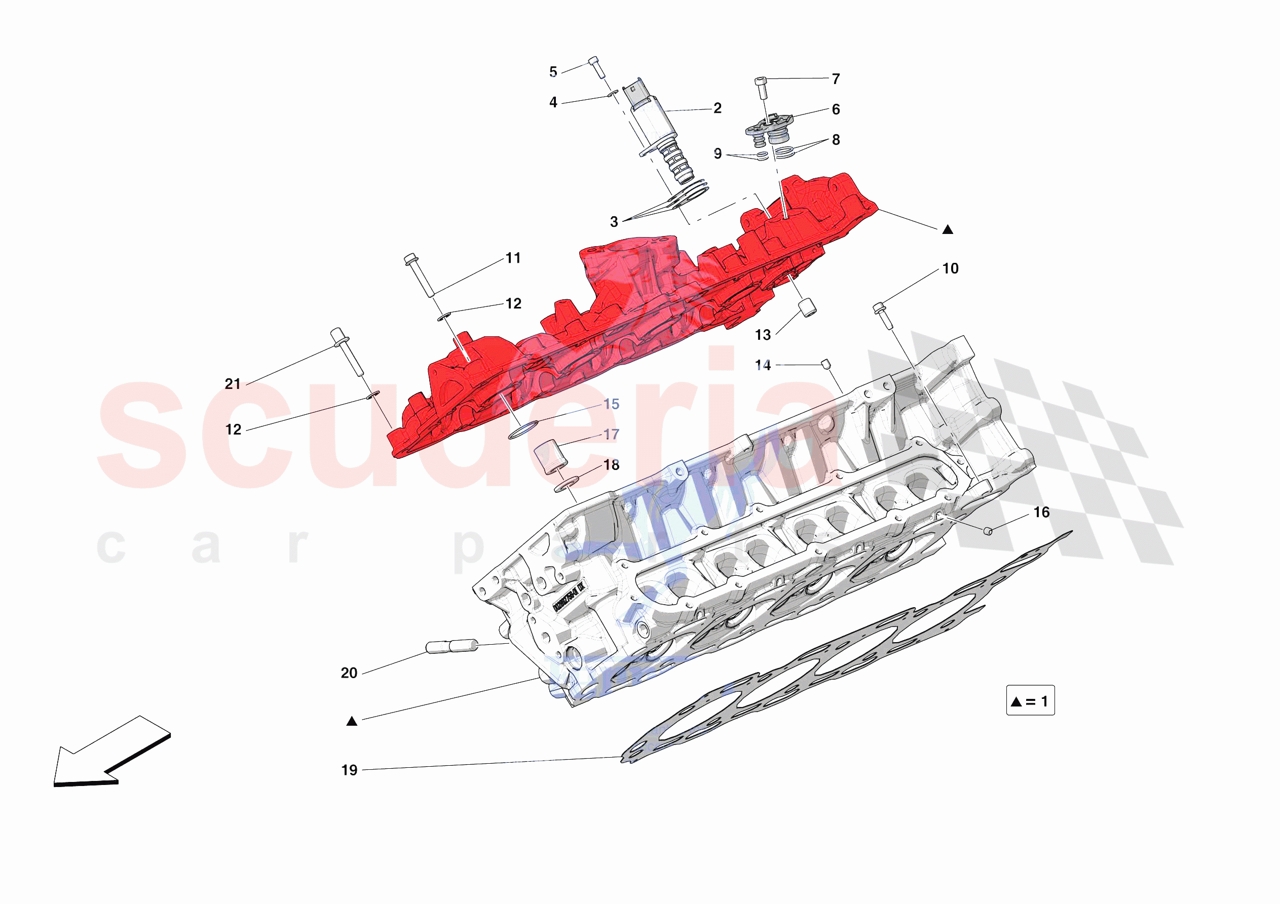 CYLINDER HEADS - RH HEAD of Ferrari Ferrari SF90 Spider Europe RH