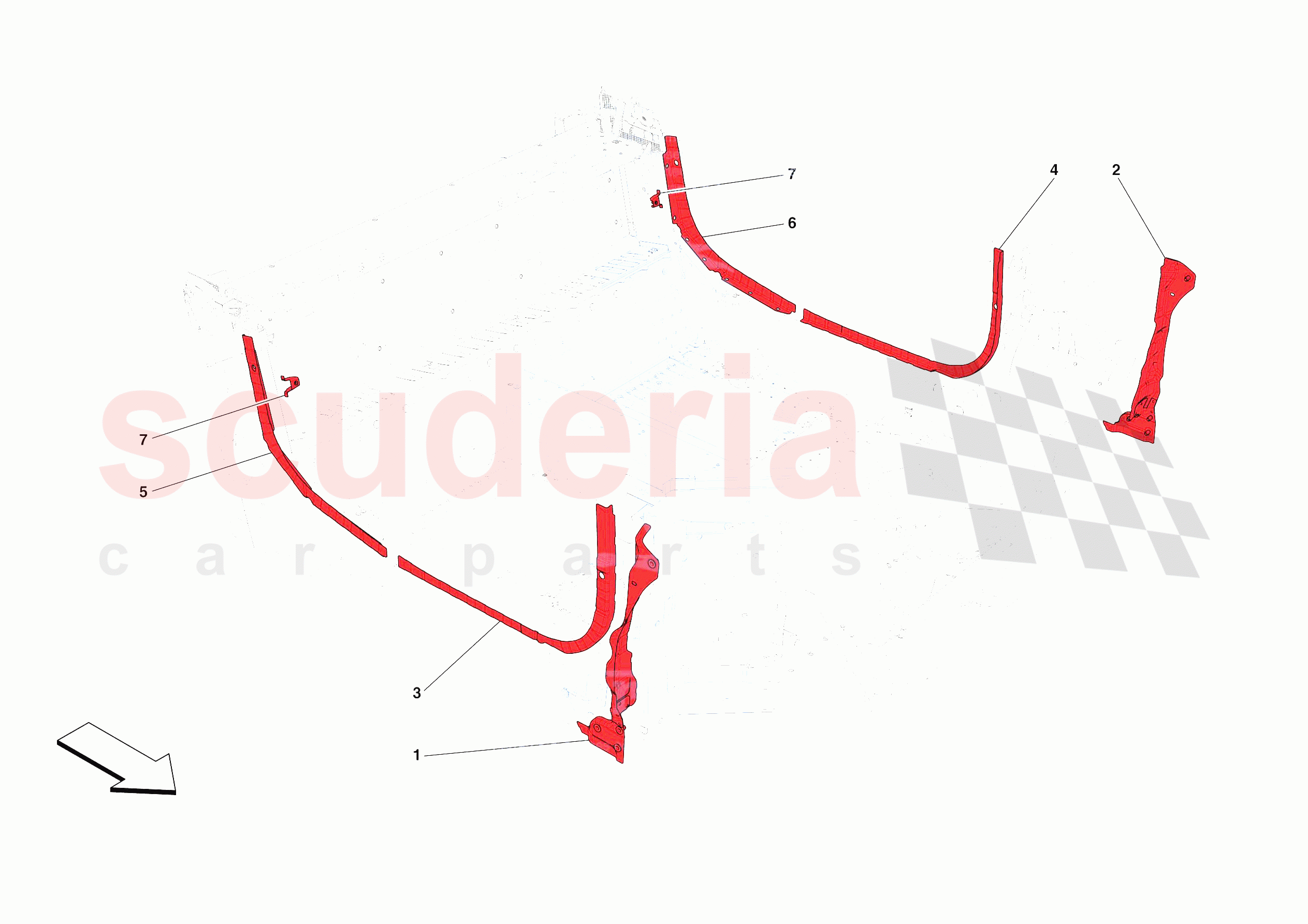 LATERAL SUBSTRUCTURE of Ferrari Ferrari SF90 Spider Europe RH
