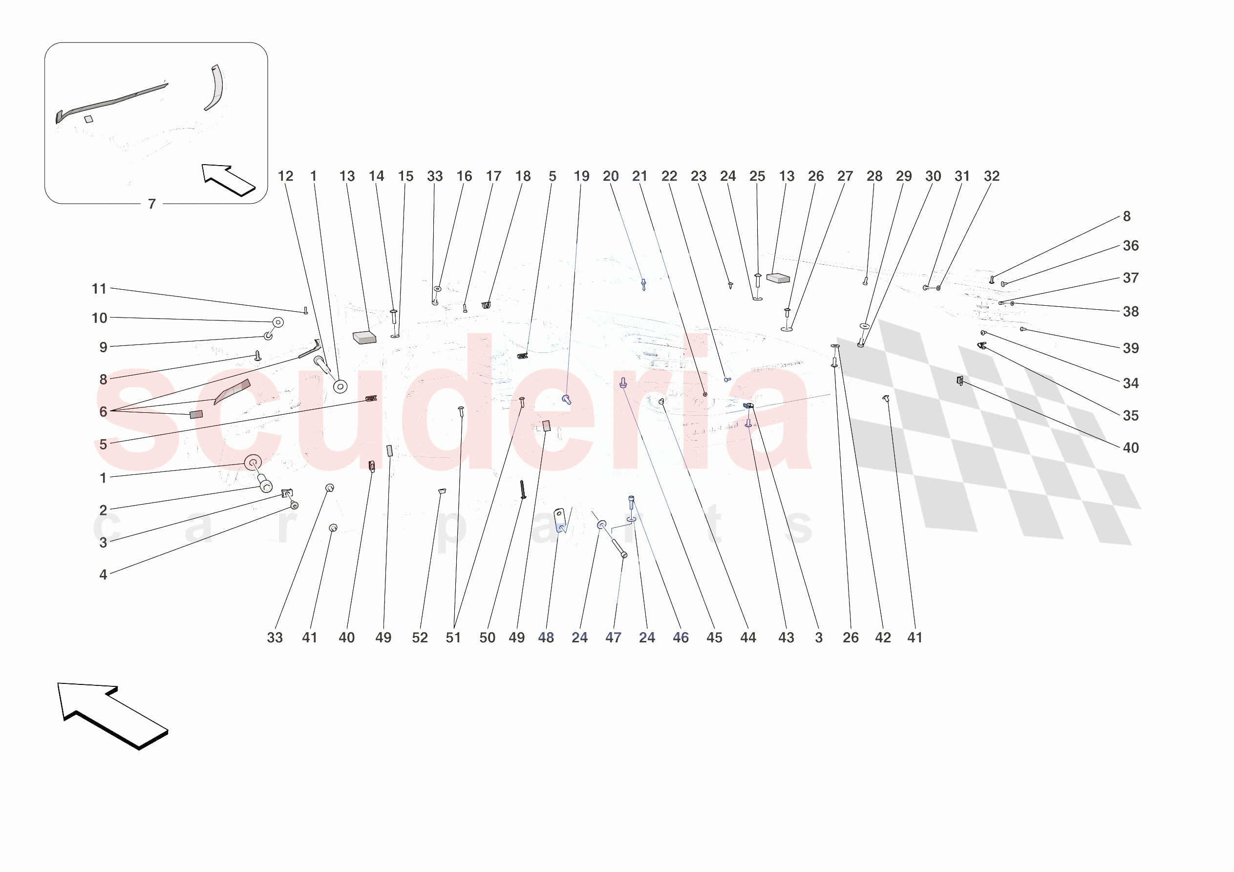 DASHBOARD - FASTENERS of Ferrari Ferrari SF90 Spider Europe RH