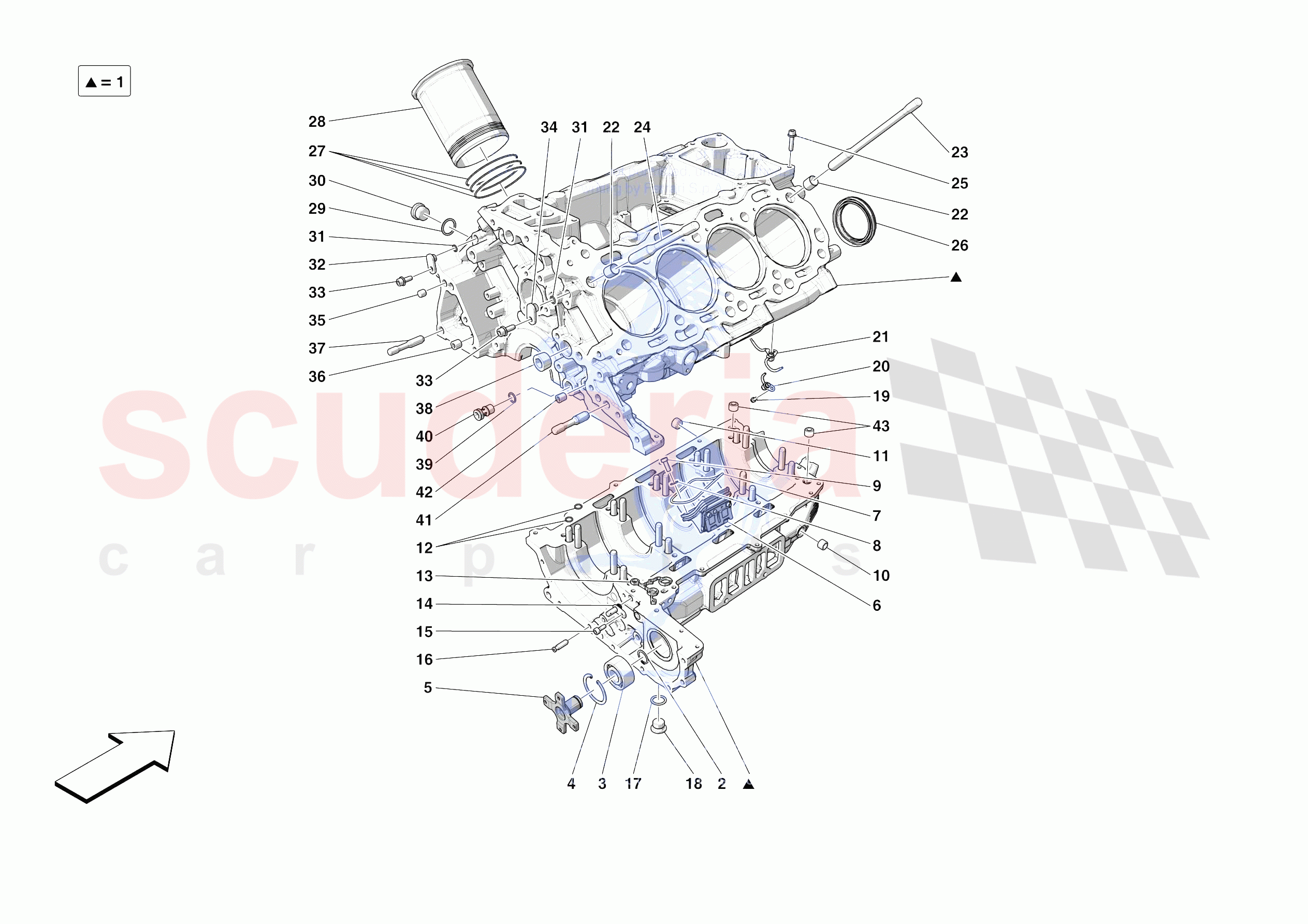 CRANKCASE of Ferrari Ferrari SF90 Spider USA