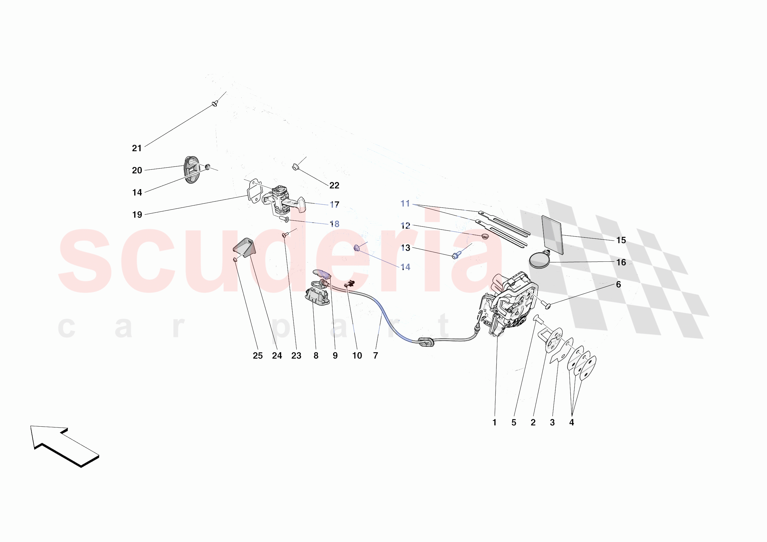 DOORS - OPENING MECHANISMS AND HINGES of Ferrari Ferrari SF90 Spider USA