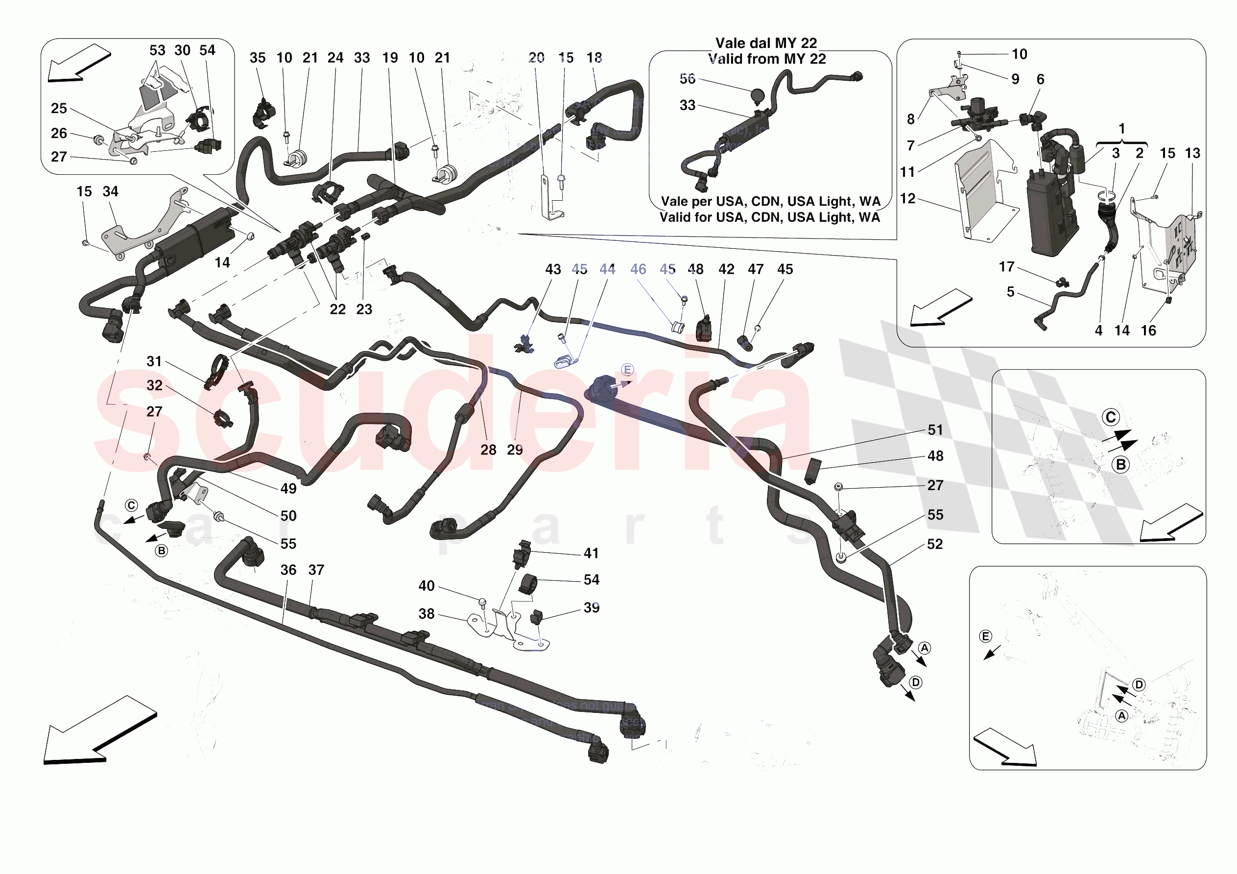EVAPORATIVE EMISSIONS CONTROL SYSTEM of Ferrari Ferrari SF90 Stradale Europe