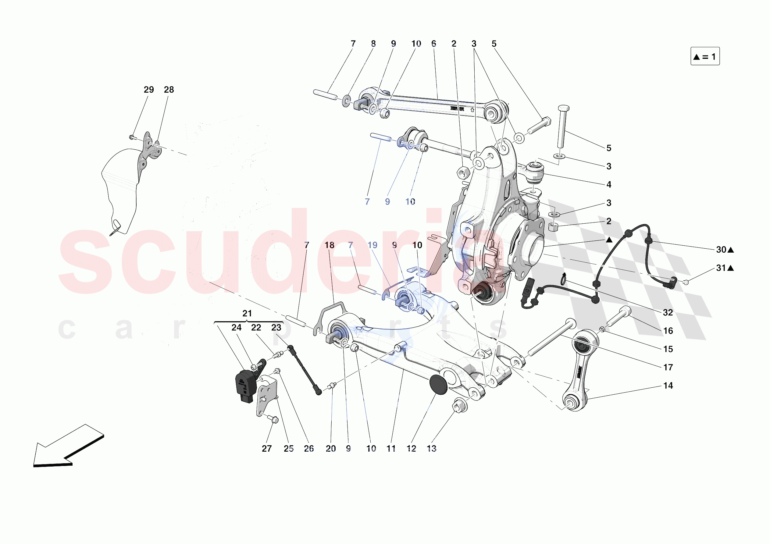 REAR SUSPENSION - ARMS of Ferrari Ferrari SF90 Stradale Europe
