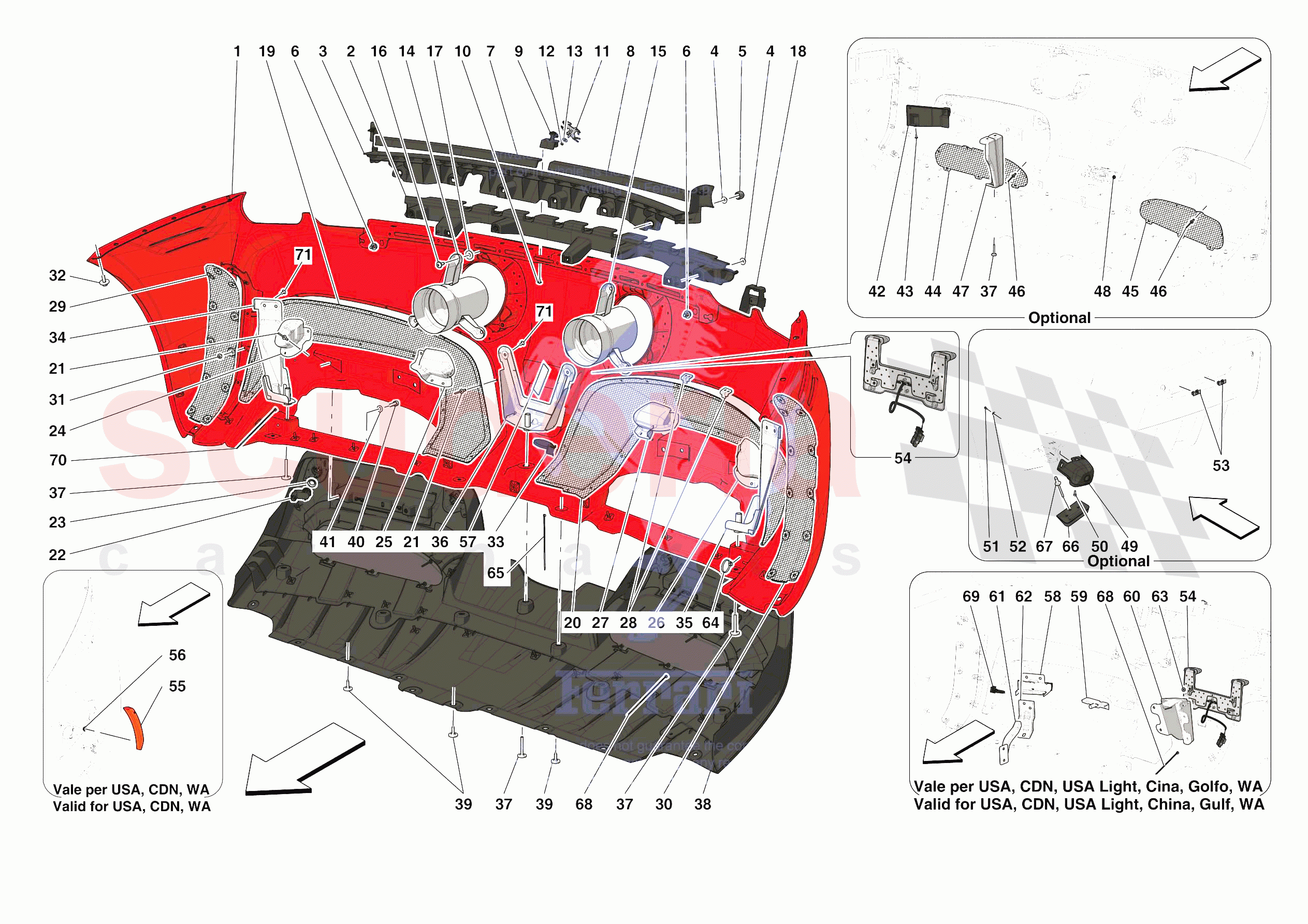 REAR BUMPER of Ferrari Ferrari SF90 Stradale Europe