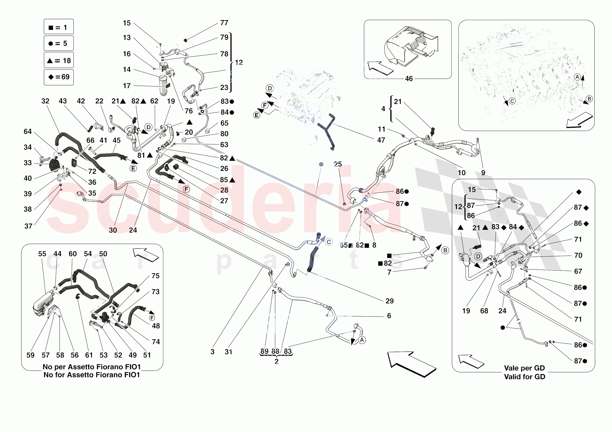 A/C SYSTEM - AIR CONDITIONER SYSTEM of Ferrari Ferrari SF90 Stradale Europe