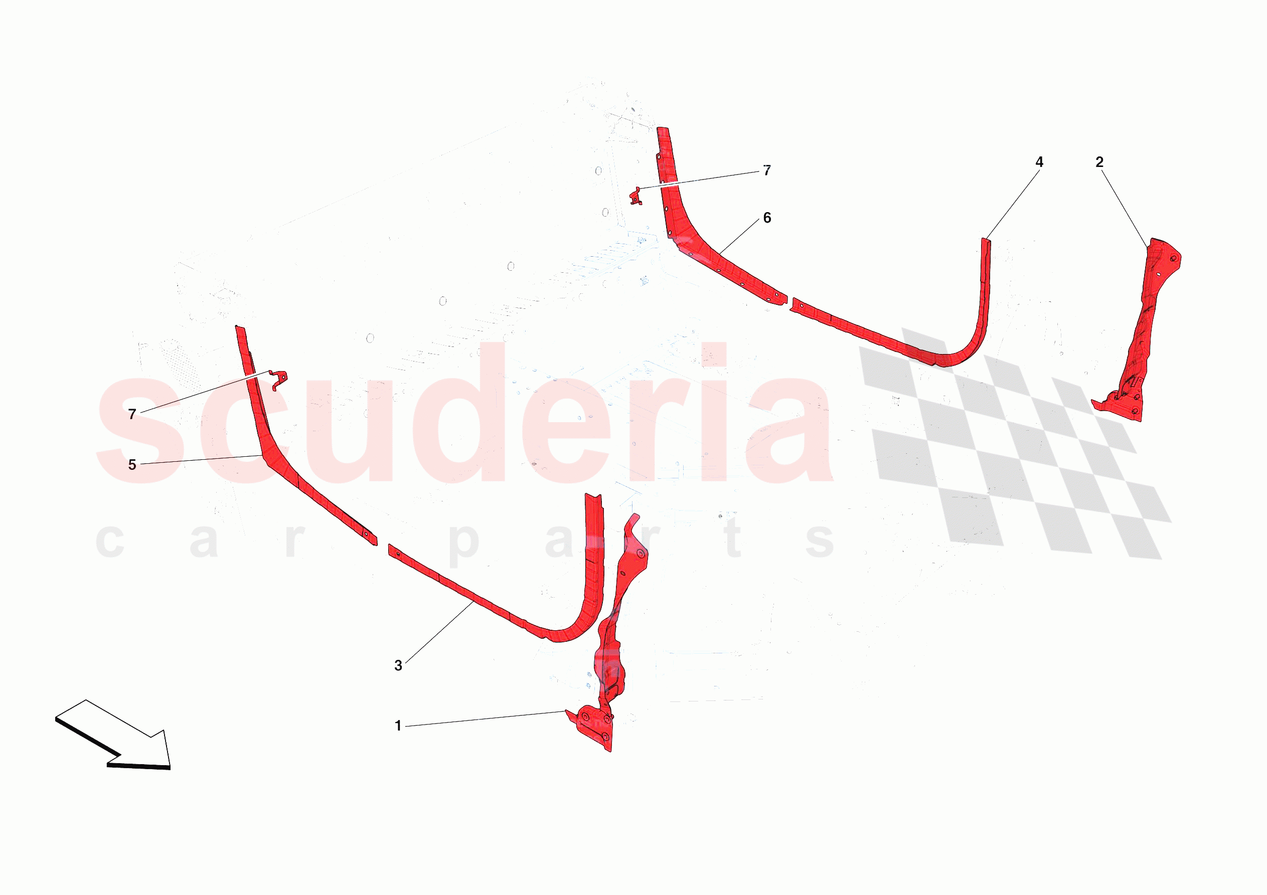 LATERAL SUBSTRUCTURE of Ferrari Ferrari SF90 Stradale Europe RH
