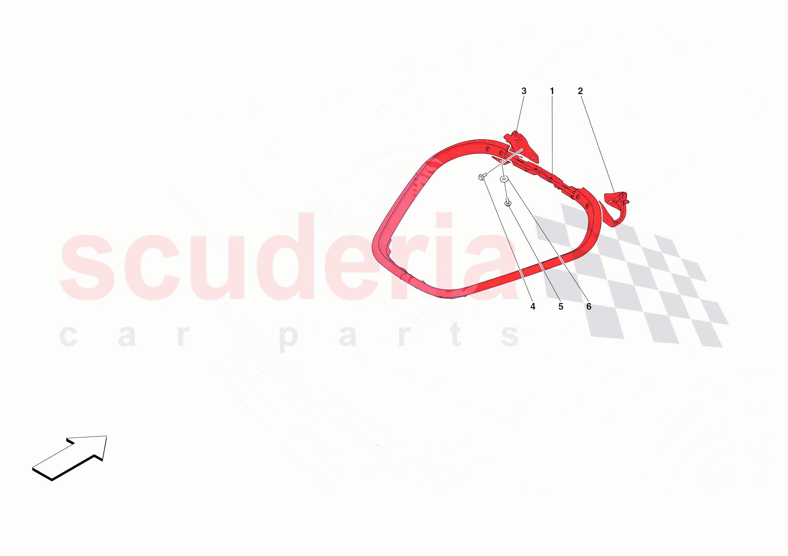 REAR LID SUBSTRUCTURE of Ferrari Ferrari SF90 XX Spider Europe RH