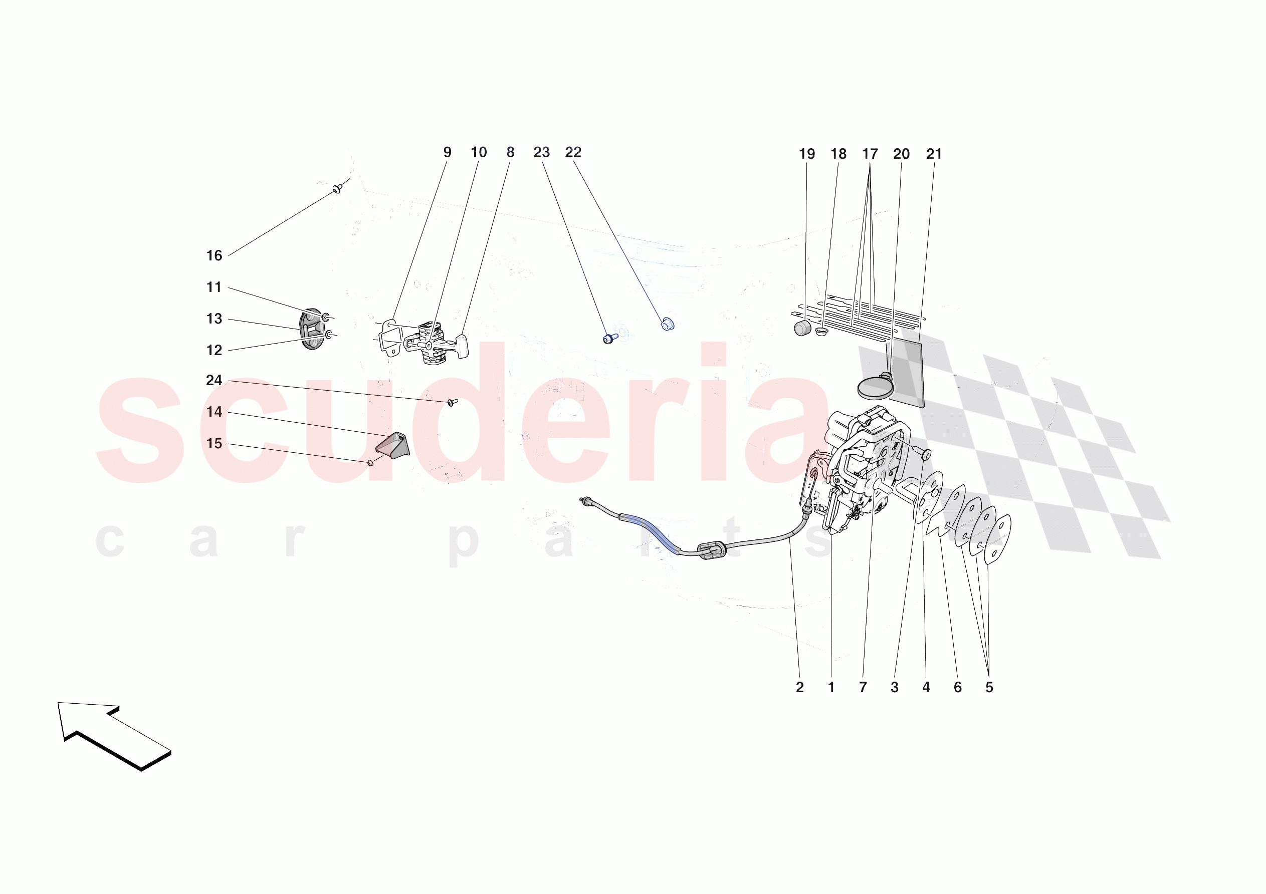 DOORS - OPENING MECHANISMS AND HINGES of Ferrari Ferrari SF90 XX Spider Europe RH