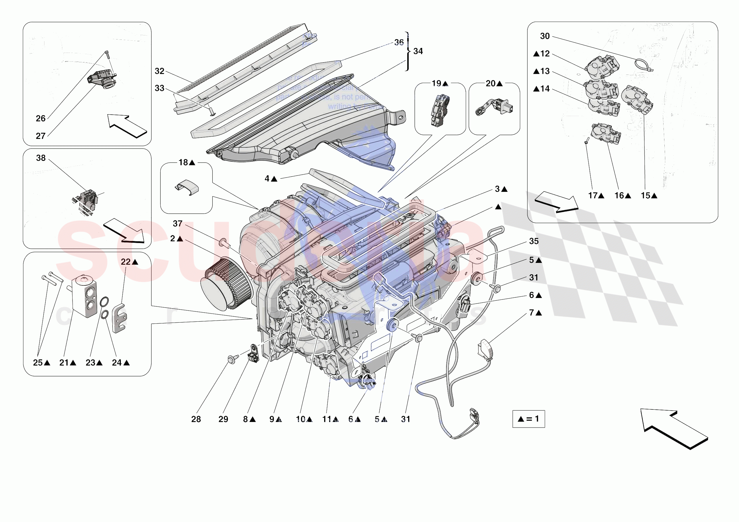 A/C SYSTEM - EVAPORATOR of Ferrari Ferrari SF90 XX Spider Europe RH