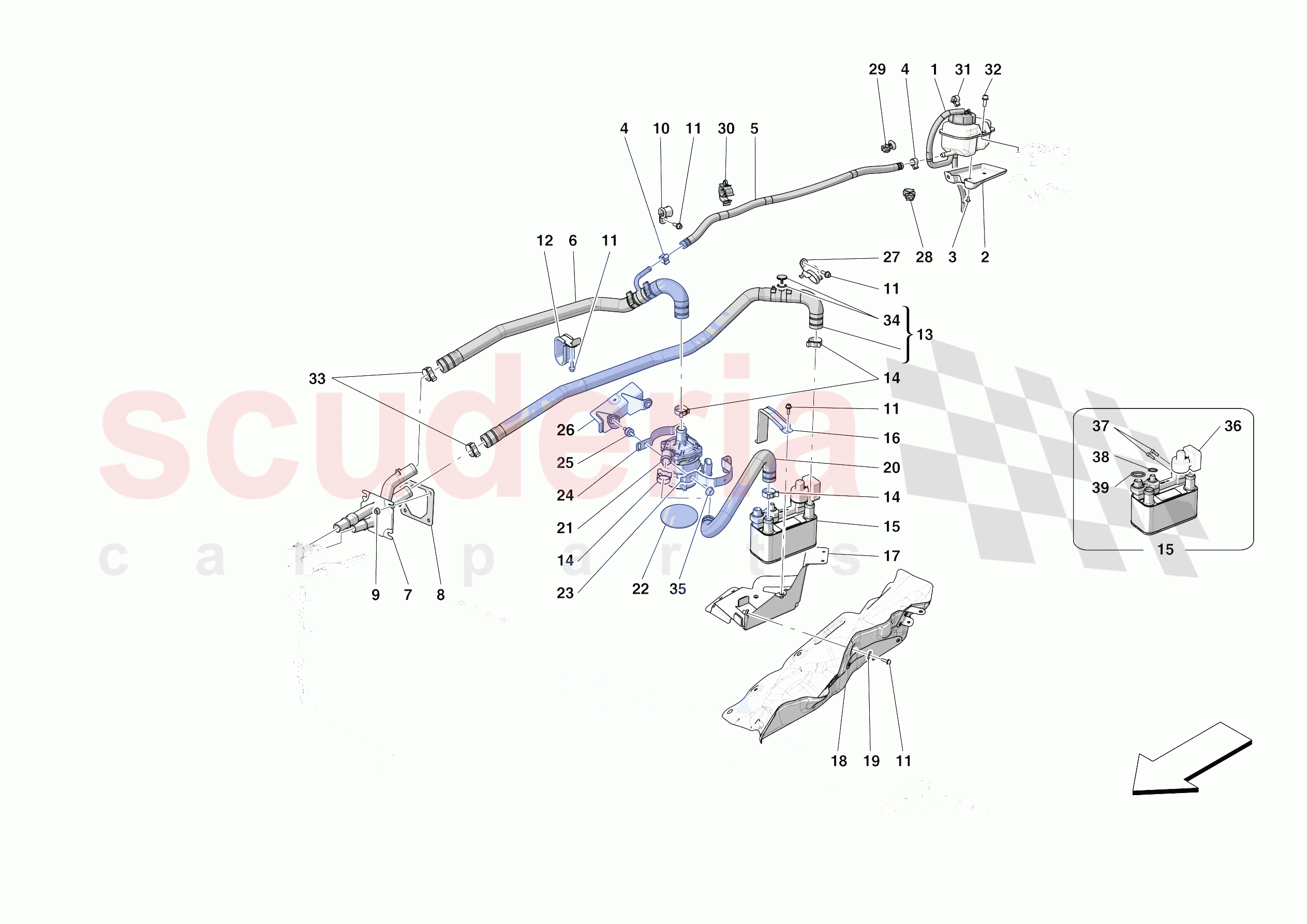 HV BATTERY COOLING of Ferrari Ferrari SF90 XX Spider USA