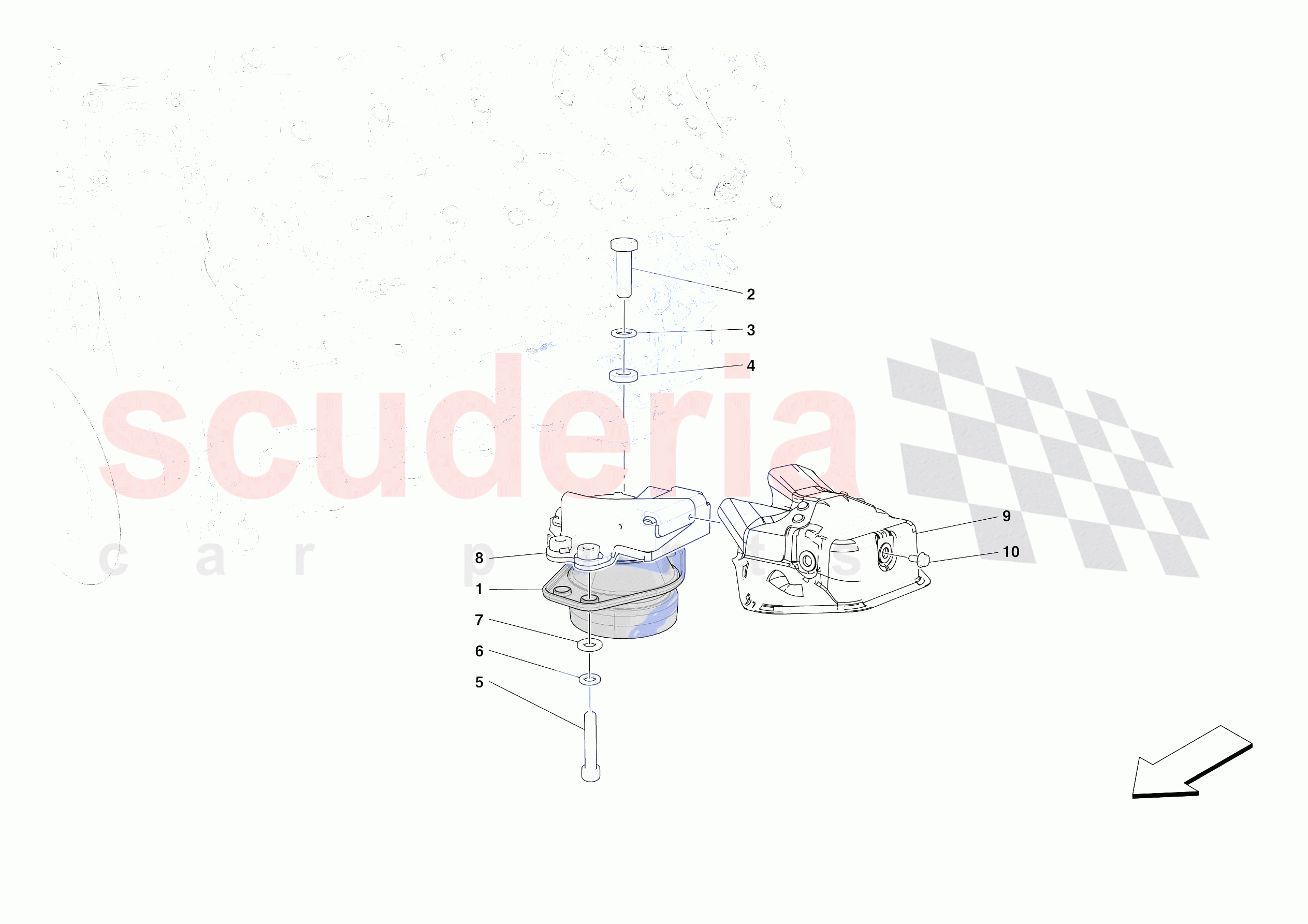 ENGINE SUSPENSION BUSH of Ferrari Ferrari SF90 XX Stradale Europe