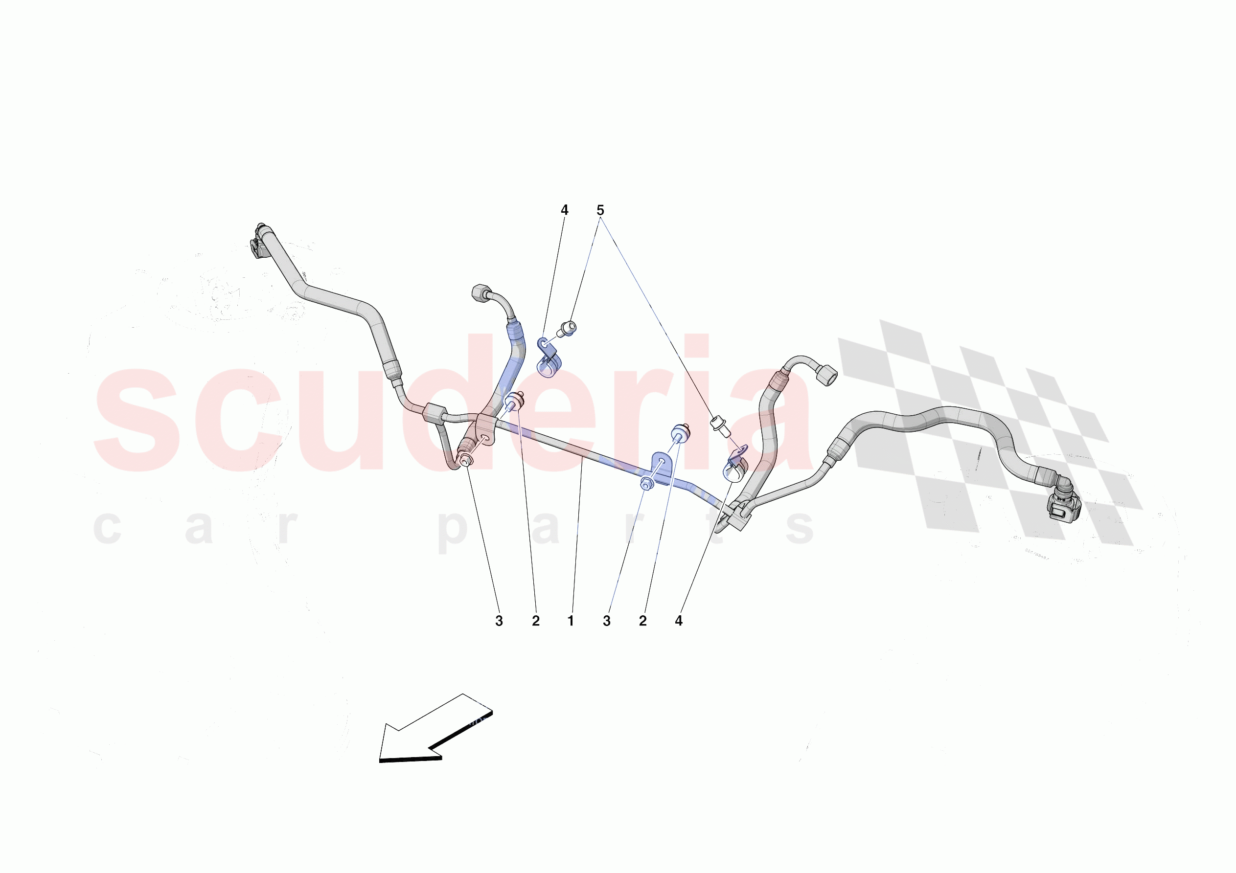 ENGINE FUEL DELIVERY PIPES of Ferrari Ferrari SF90 XX Stradale Europe