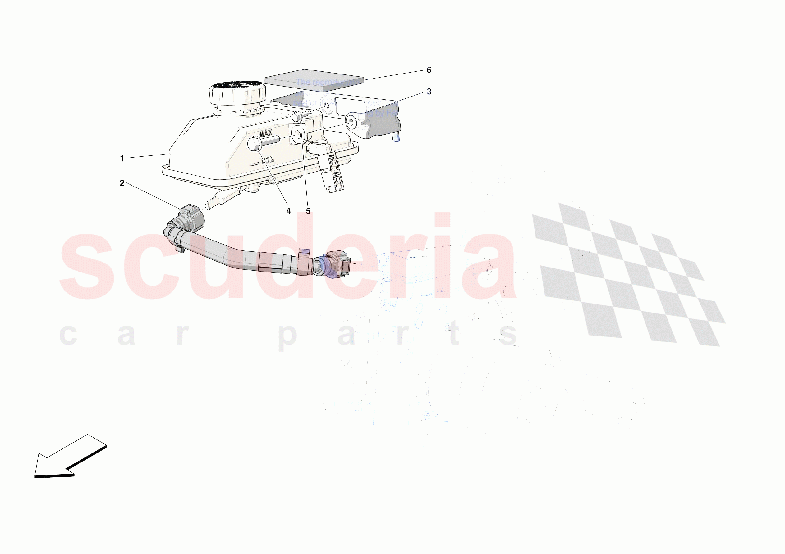 BRAKE MASTER CYLINDER RESERVOIR of Ferrari Ferrari SF90 XX Stradale Europe