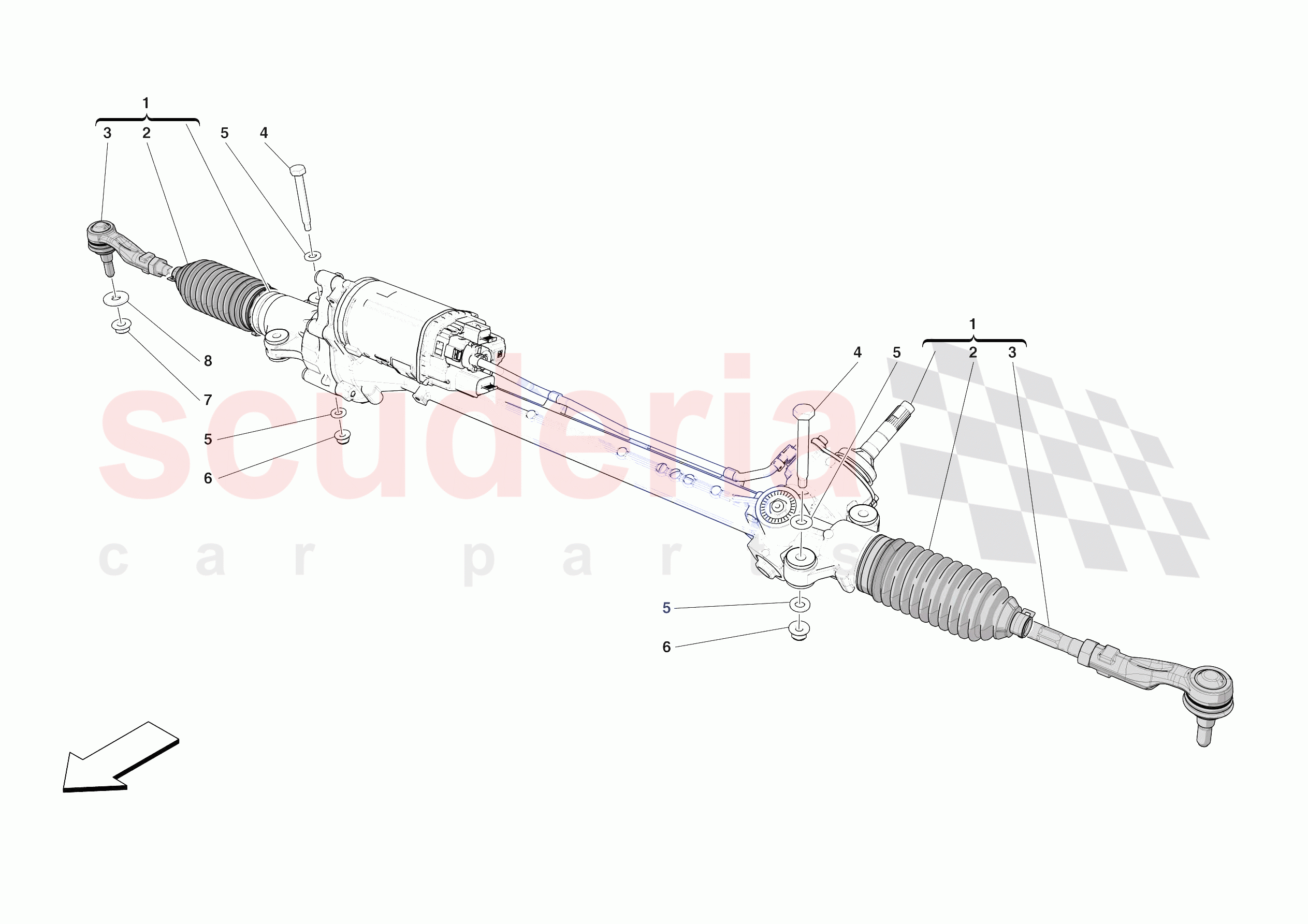 STEERING BOX of Ferrari Ferrari SF90 XX Stradale Europe