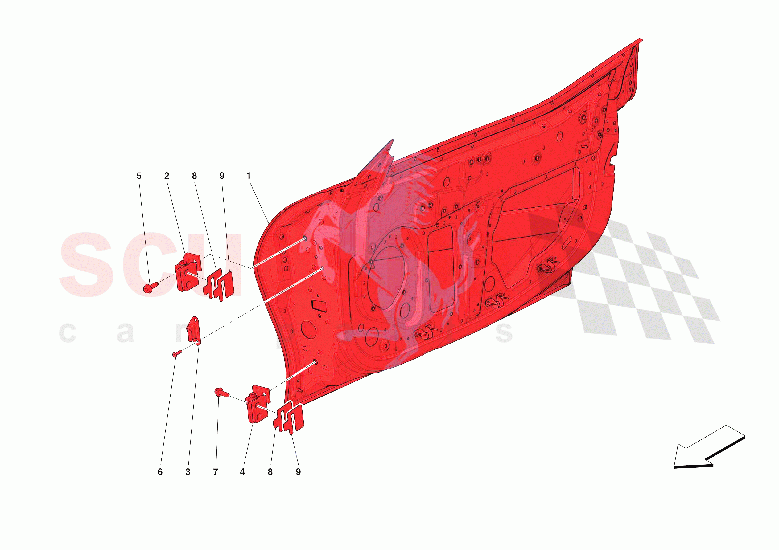 FRONT DOOR SUBSTRUCTURE of Ferrari Ferrari SF90 XX Stradale Europe