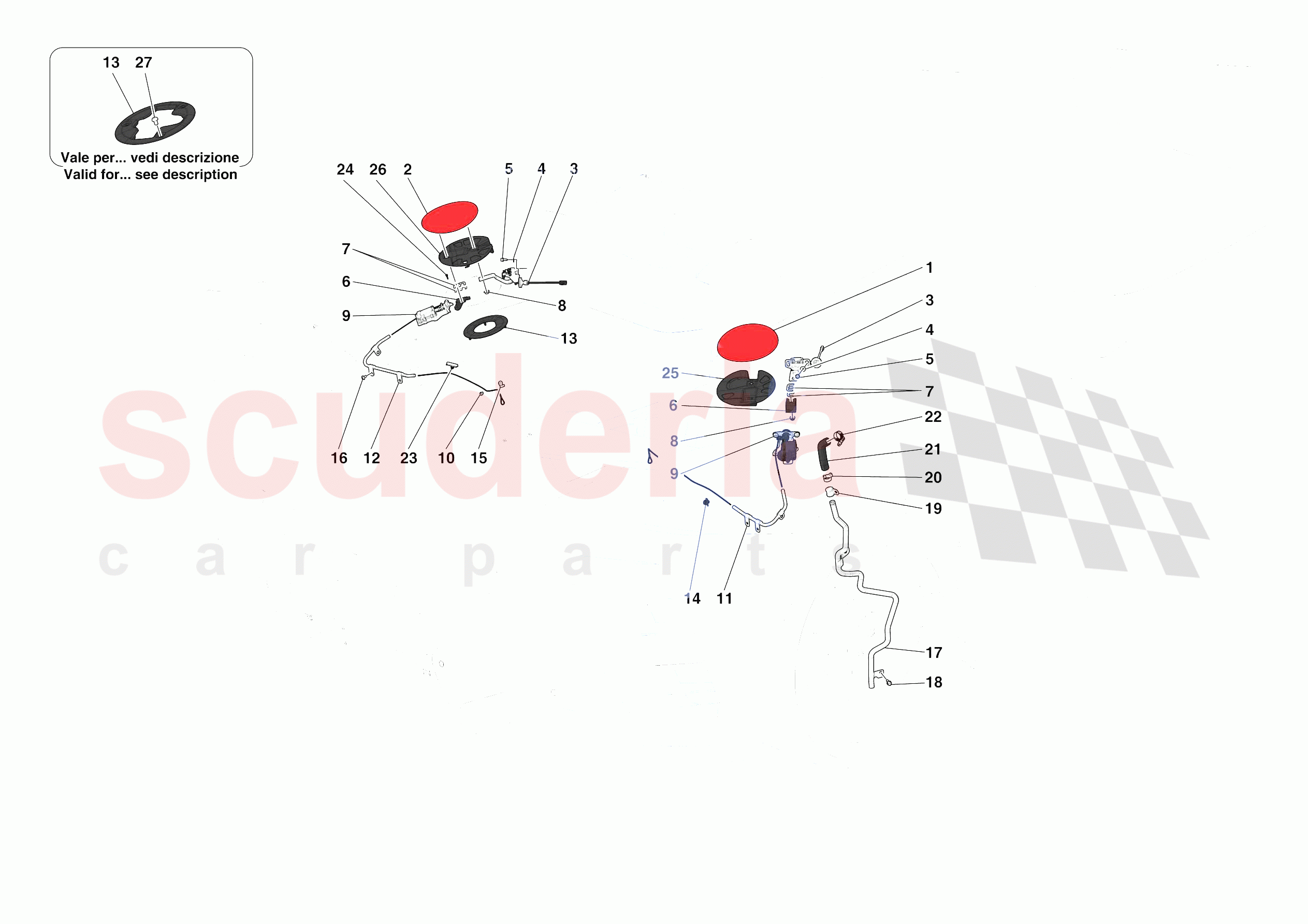 FUEL FILLER SEAT of Ferrari Ferrari SF90 XX Stradale Europe