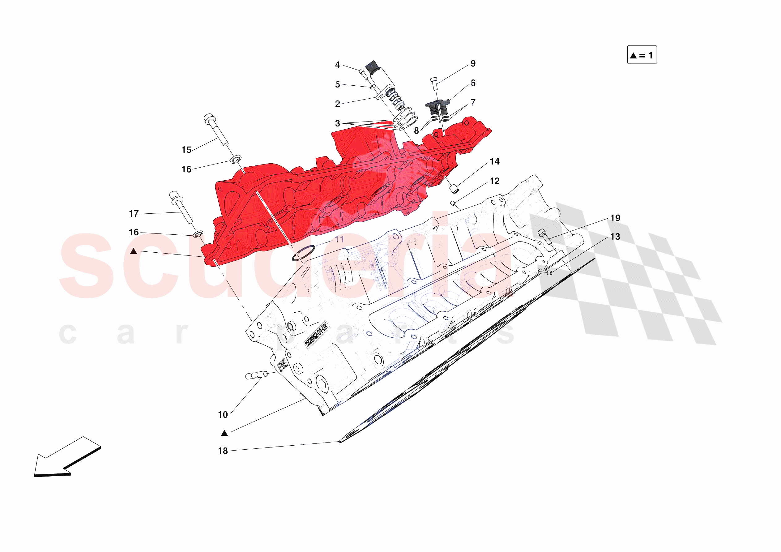 CYLINDER HEADS - RH HEAD of Ferrari Ferrari SF90 XX Stradale Europe RH