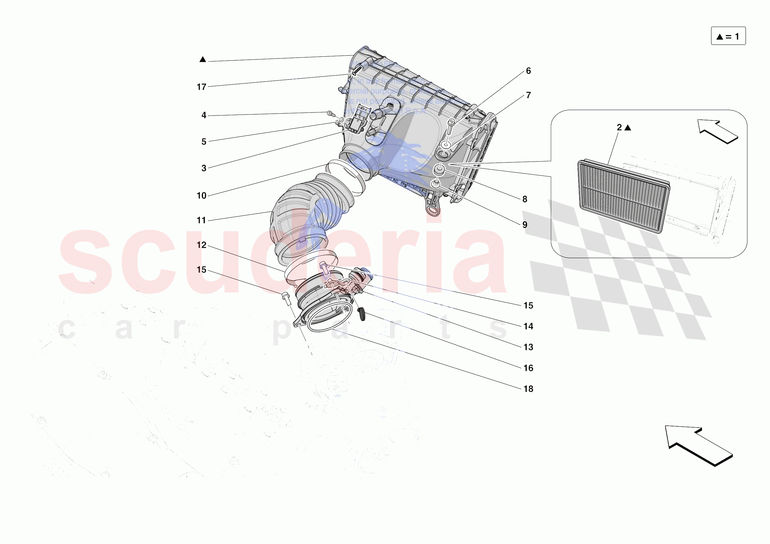 AIR FILTER, AIR INTAKE AND DUCTS of Ferrari Ferrari SF90 XX Stradale Europe RH
