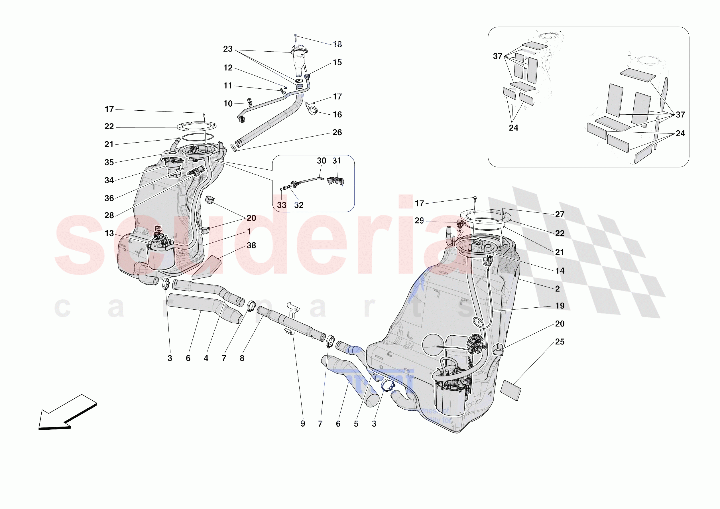 FUEL TANK of Ferrari Ferrari SF90 XX Stradale Europe RH
