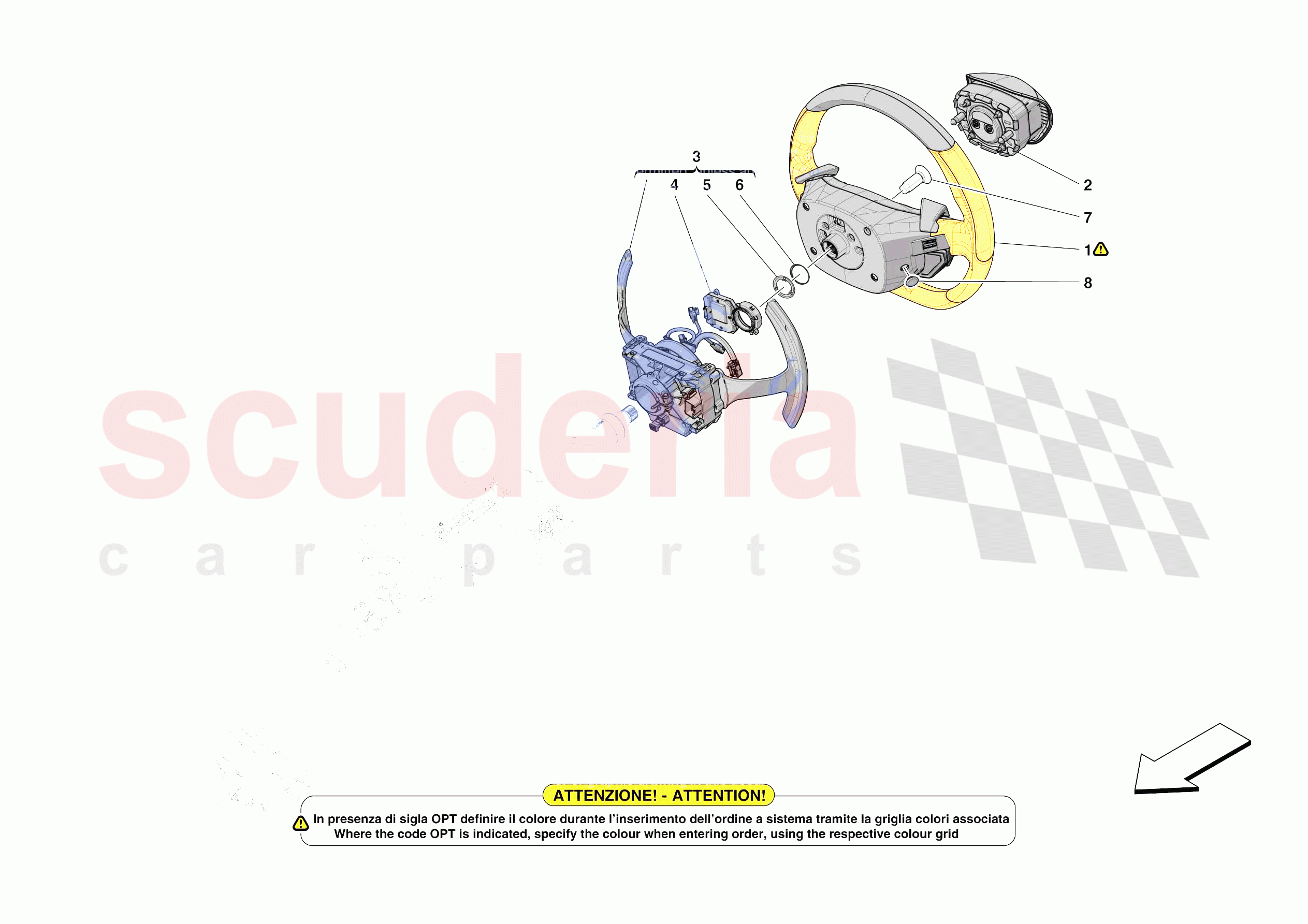 STEERING WHEEL AND STEERING SYSTEM - STEERING WHEEL AND AIRBAG of Ferrari Ferrari SF90 XX Stradale Europe RH