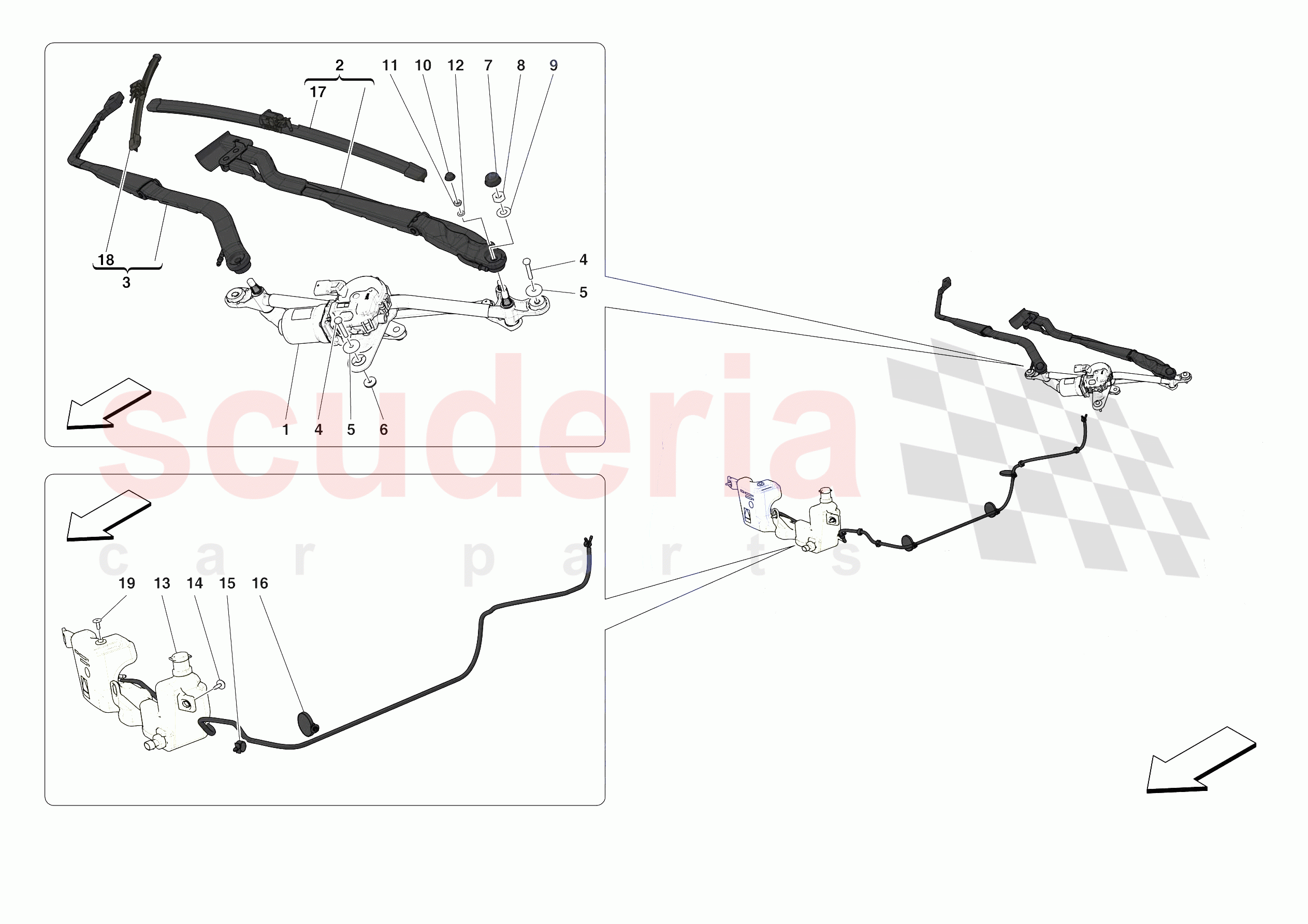 WIPERS AND HEADLAMP WASHERS of Ferrari Ferrari SF90 XX Stradale Europe RH